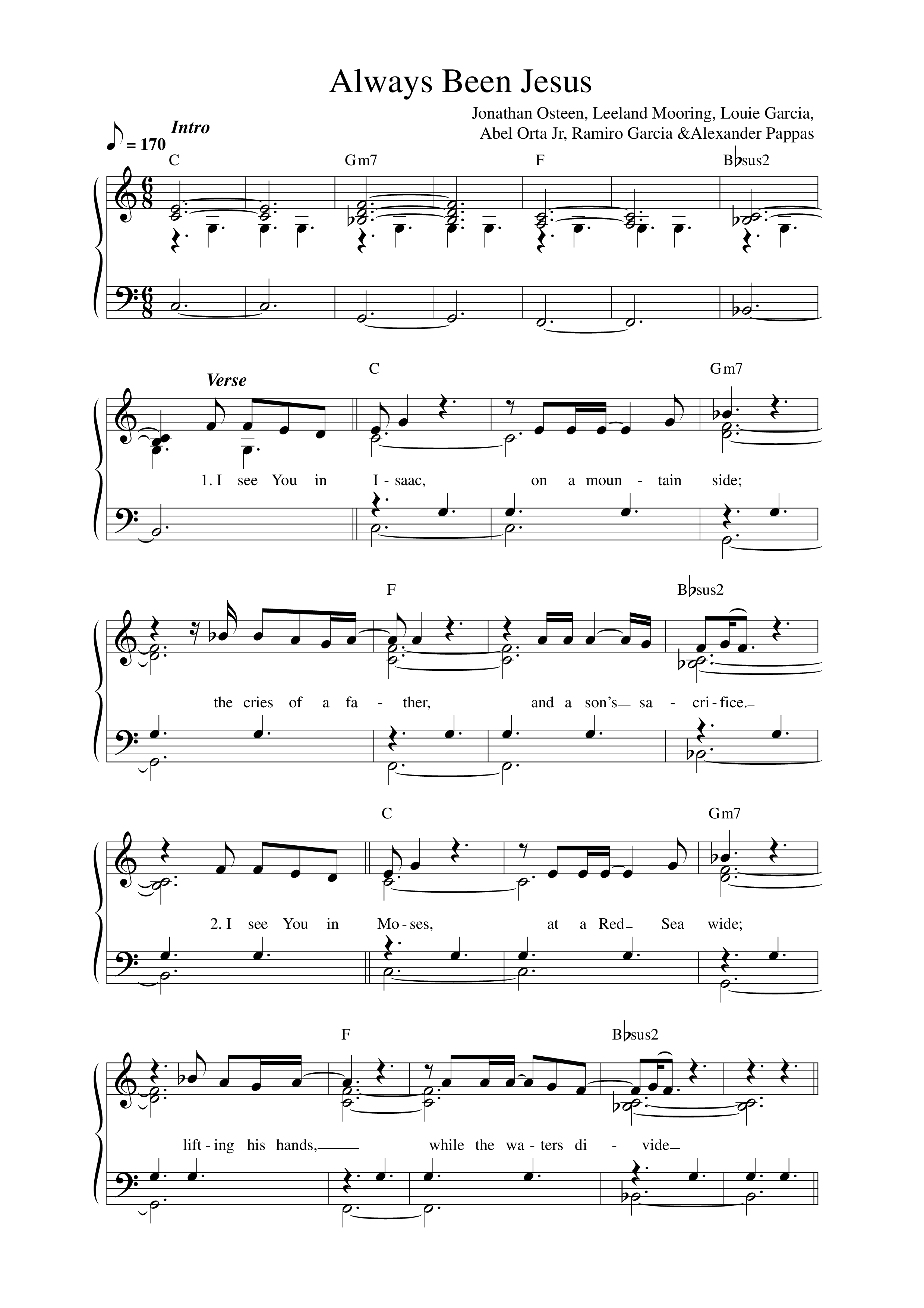 Always Been Jesus Lead Sheet Melody (Alexander Pappas)