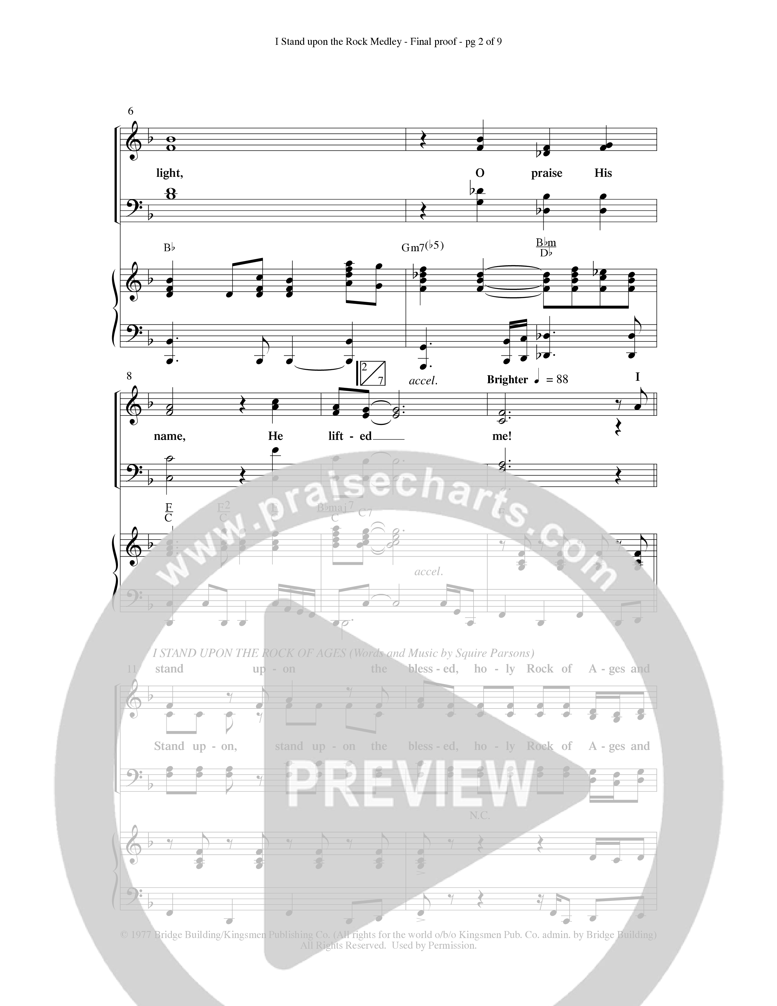 I Stand Upon The Rock Medley (with He Lifted Me, I Stand Upon The Rock Of Ages and Hide Me Rock of A (Choral Anthem SATB) Anthem (SATB/Piano) (Word Music Choral / Arr. Mike Speck / Arr. Danny Zaloudik / Arr. Lari Goss / Orch. Lari Goss)