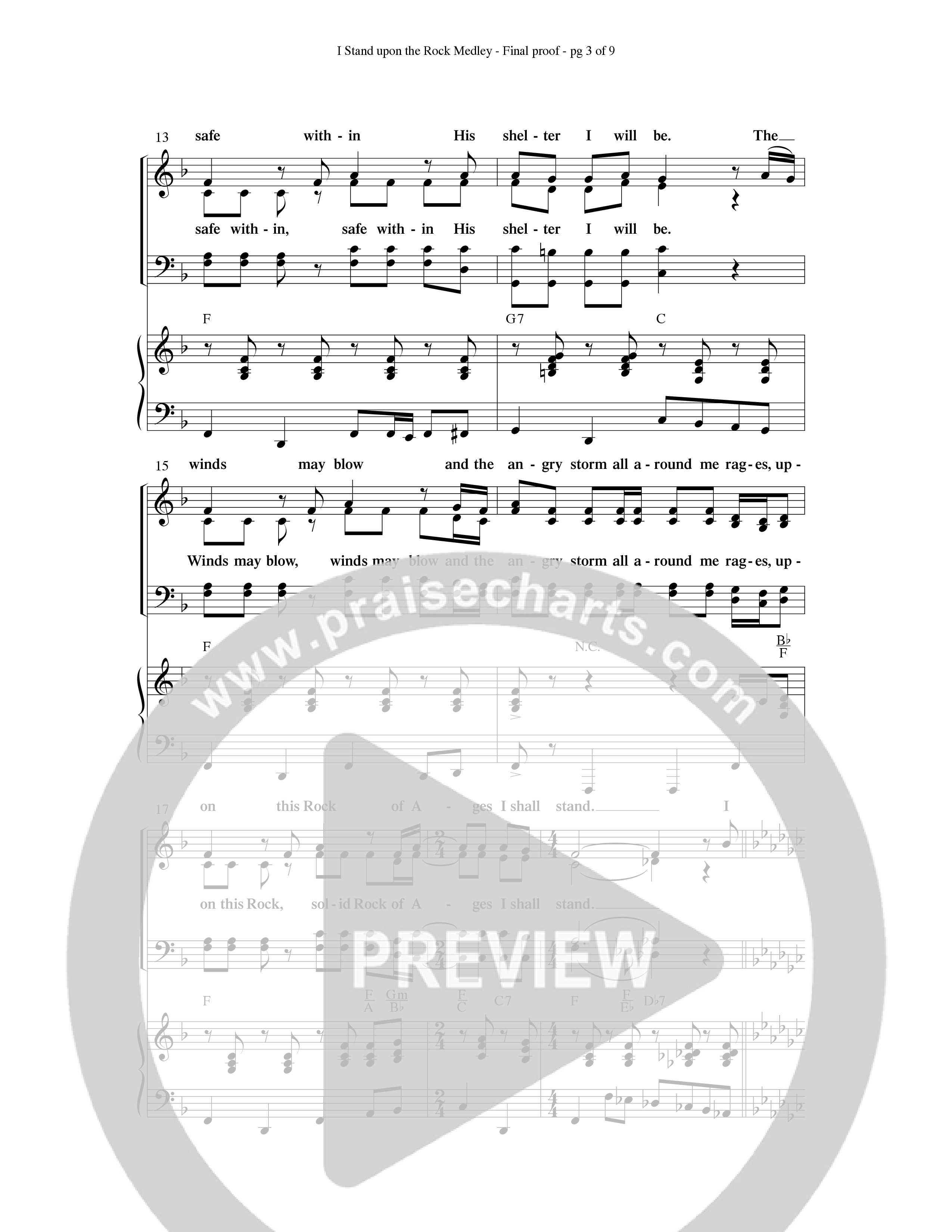 I Stand Upon The Rock Medley (with He Lifted Me, I Stand Upon The Rock Of Ages and Hide Me Rock of A (Choral Anthem SATB) Anthem (SATB/Piano) (Word Music Choral / Arr. Mike Speck / Arr. Danny Zaloudik / Arr. Lari Goss / Orch. Lari Goss)