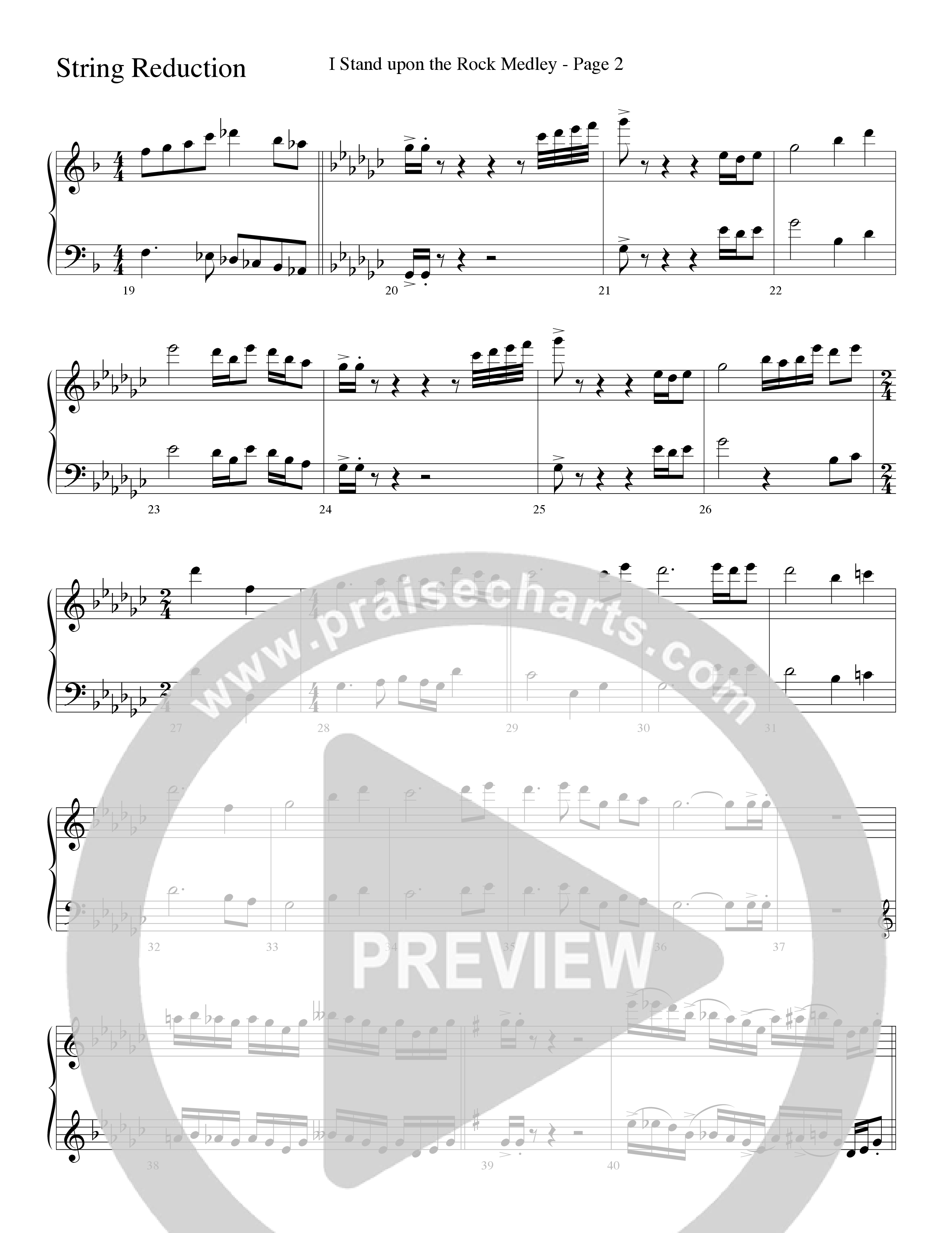 I Stand Upon The Rock Medley (with He Lifted Me, I Stand Upon The Rock Of Ages and Hide Me Rock of A (Choral Anthem SATB) String Reduction (Word Music Choral / Arr. Mike Speck / Arr. Danny Zaloudik / Arr. Lari Goss / Orch. Lari Goss)