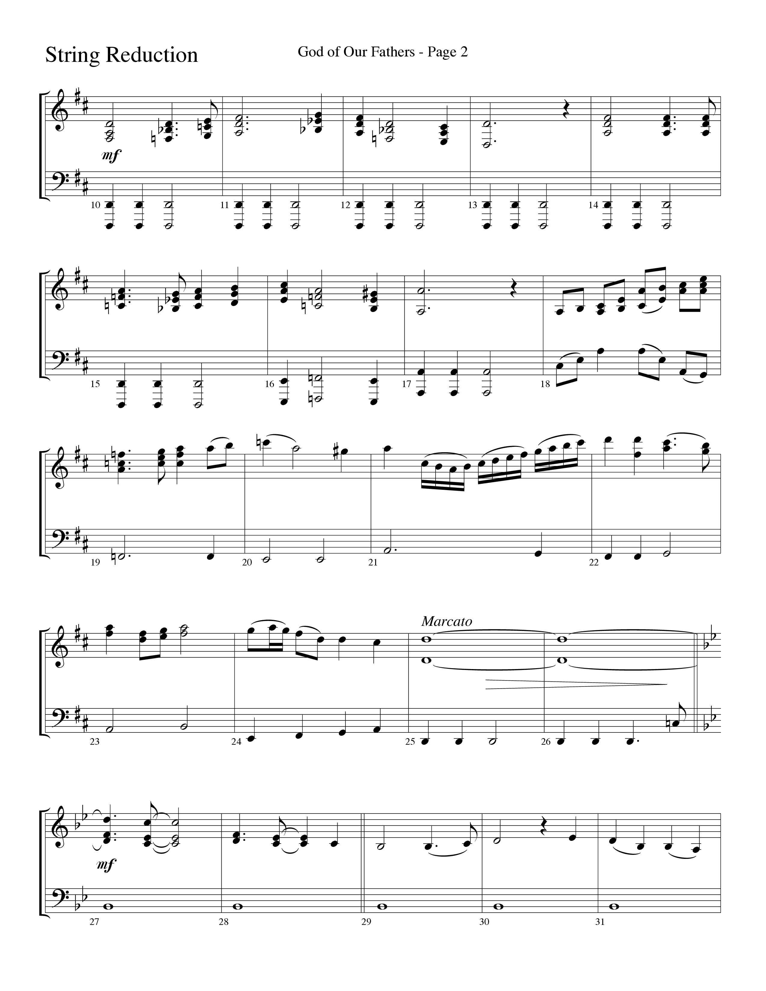 God Of Our Fathers (Choral Anthem SATB) String Reduction (Word Music Choral / Arr. David Clydesdale)
