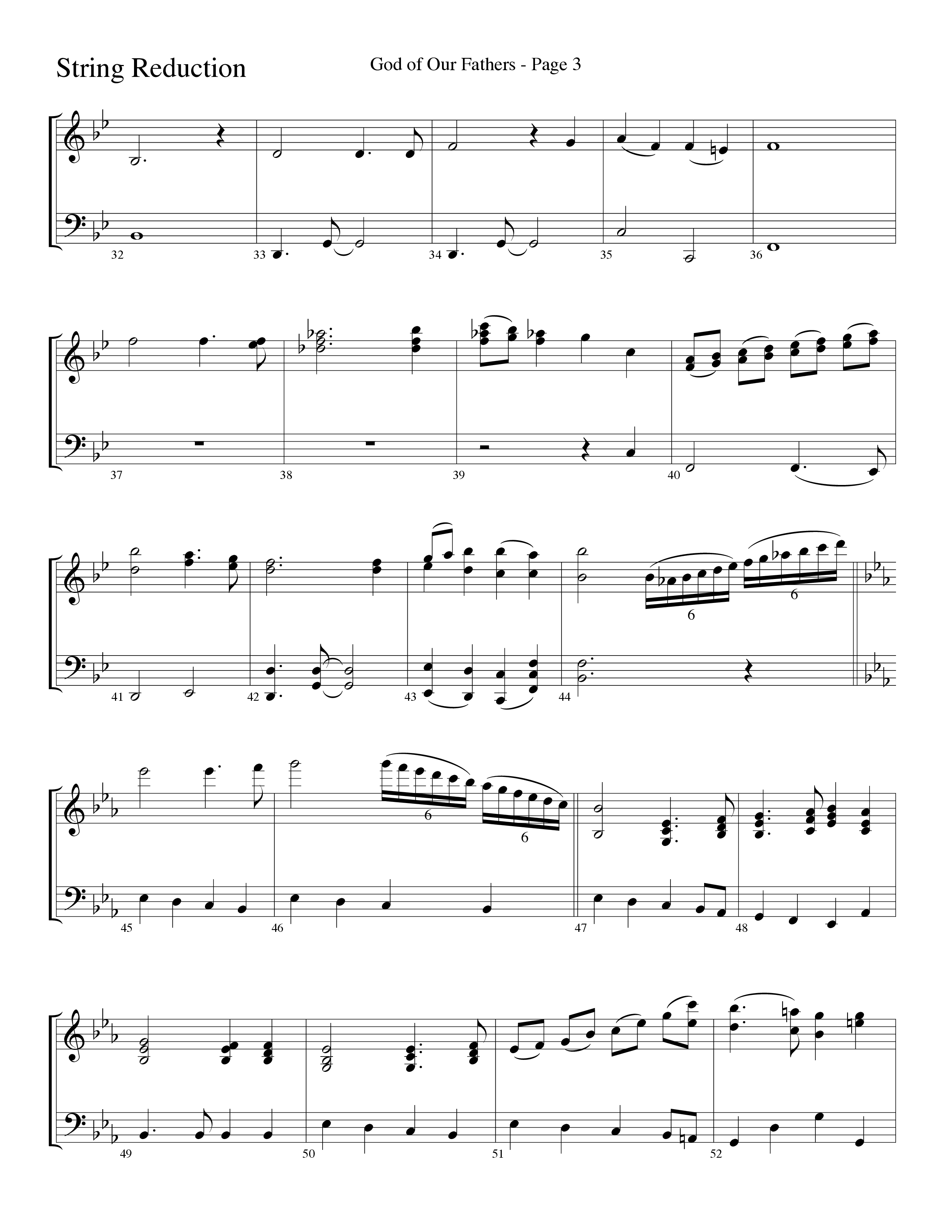 God Of Our Fathers (Choral Anthem SATB) String Reduction (Word Music Choral / Arr. David Clydesdale)