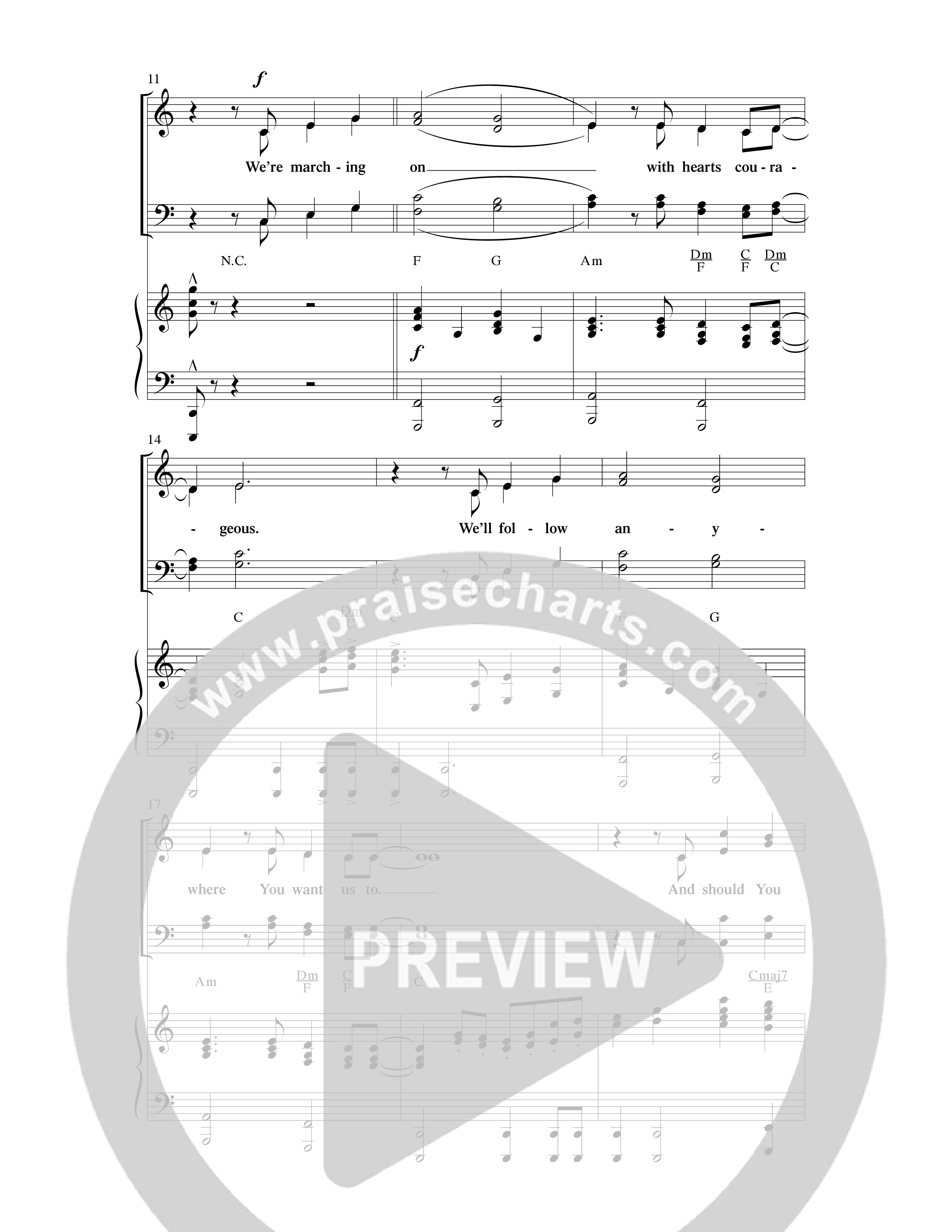 Hearts Courageous (Choral Anthem SATB) Anthem (SATB/Piano) (Word Music Choral / Arr. David Clydesdale)