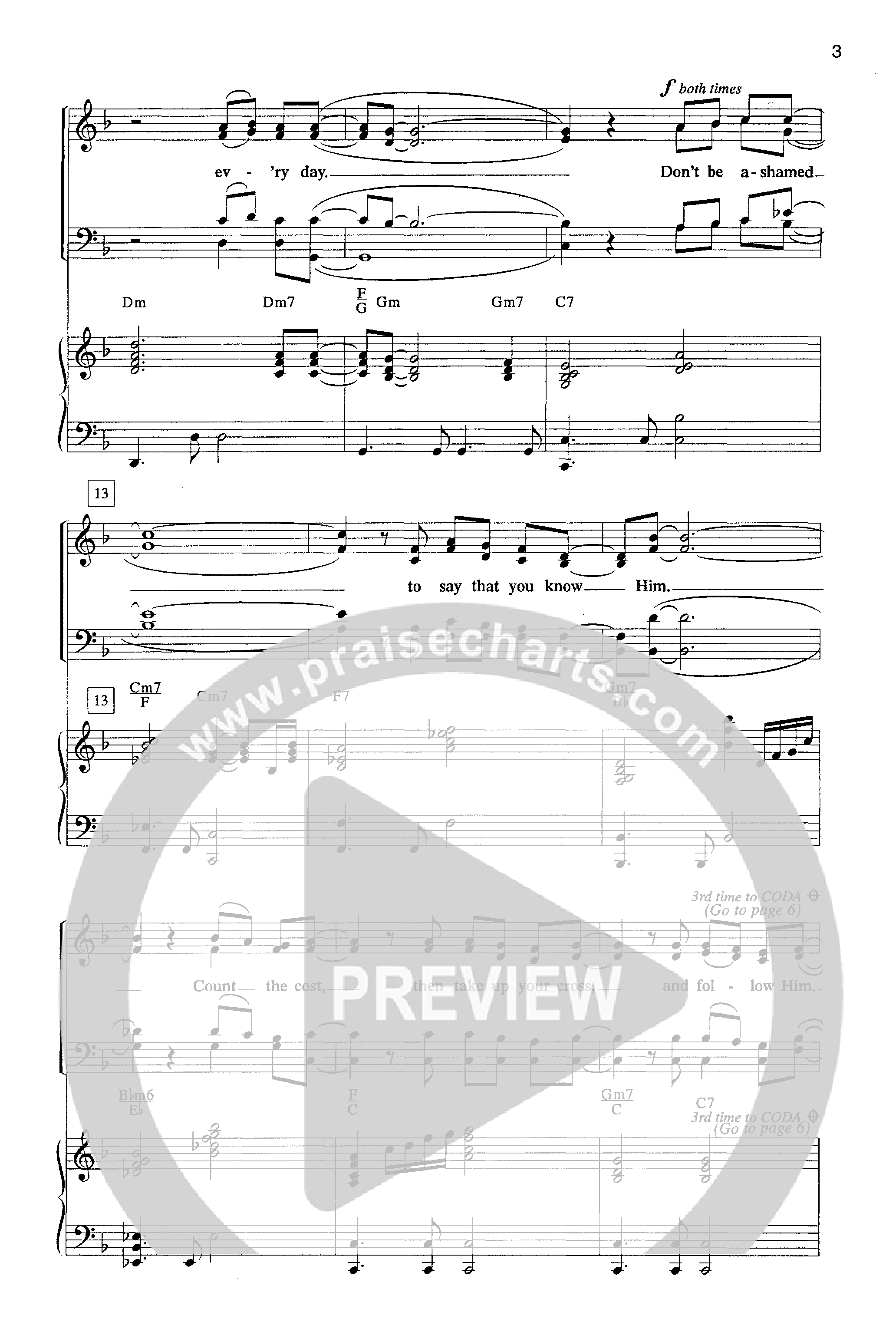 Take Up Your Cross (Choral Anthem SATB) Anthem (SATB/Piano) (Word Music Choral / Arr. Paul Ferrin / Orch. Eddie Fargason)