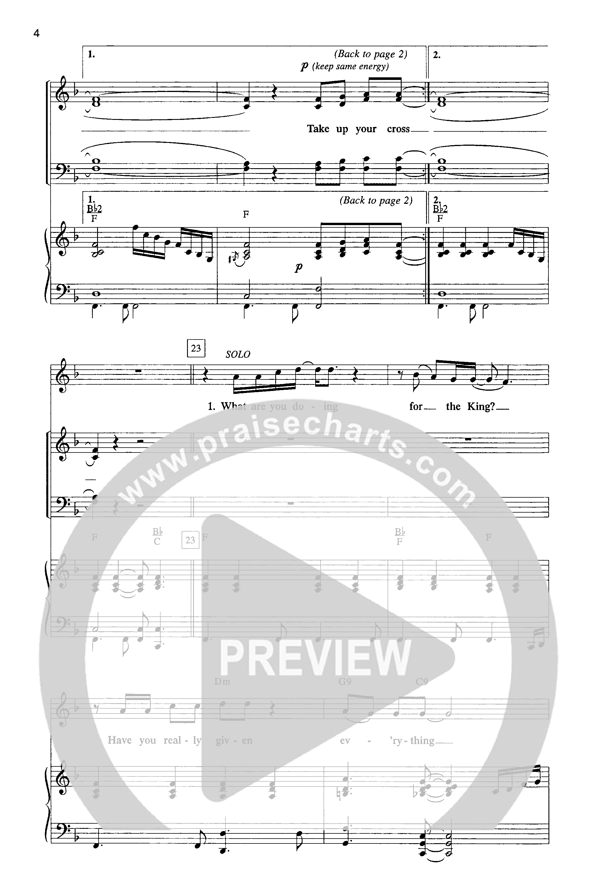 Take Up Your Cross (Choral Anthem SATB) Anthem (SATB/Piano) (Word Music Choral / Arr. Paul Ferrin / Orch. Eddie Fargason)