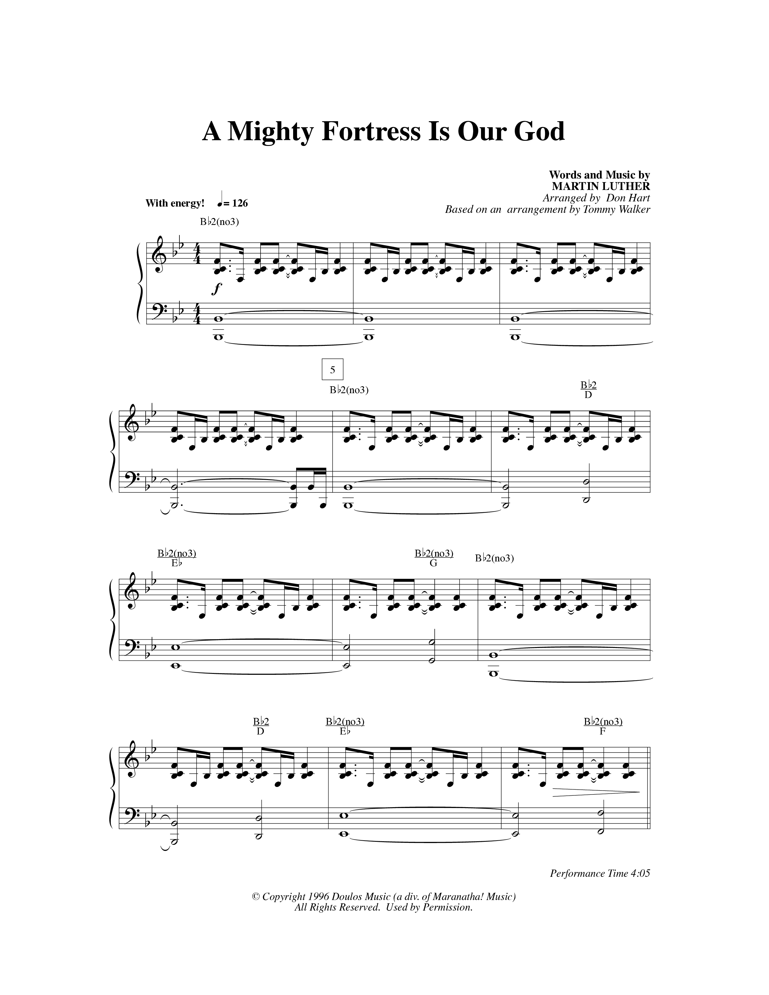 A Mighty Fortress Is Our God (Choral Anthem SATB) Anthem (SATB/Piano) (Word Music Choral / Arr. Don Hart)