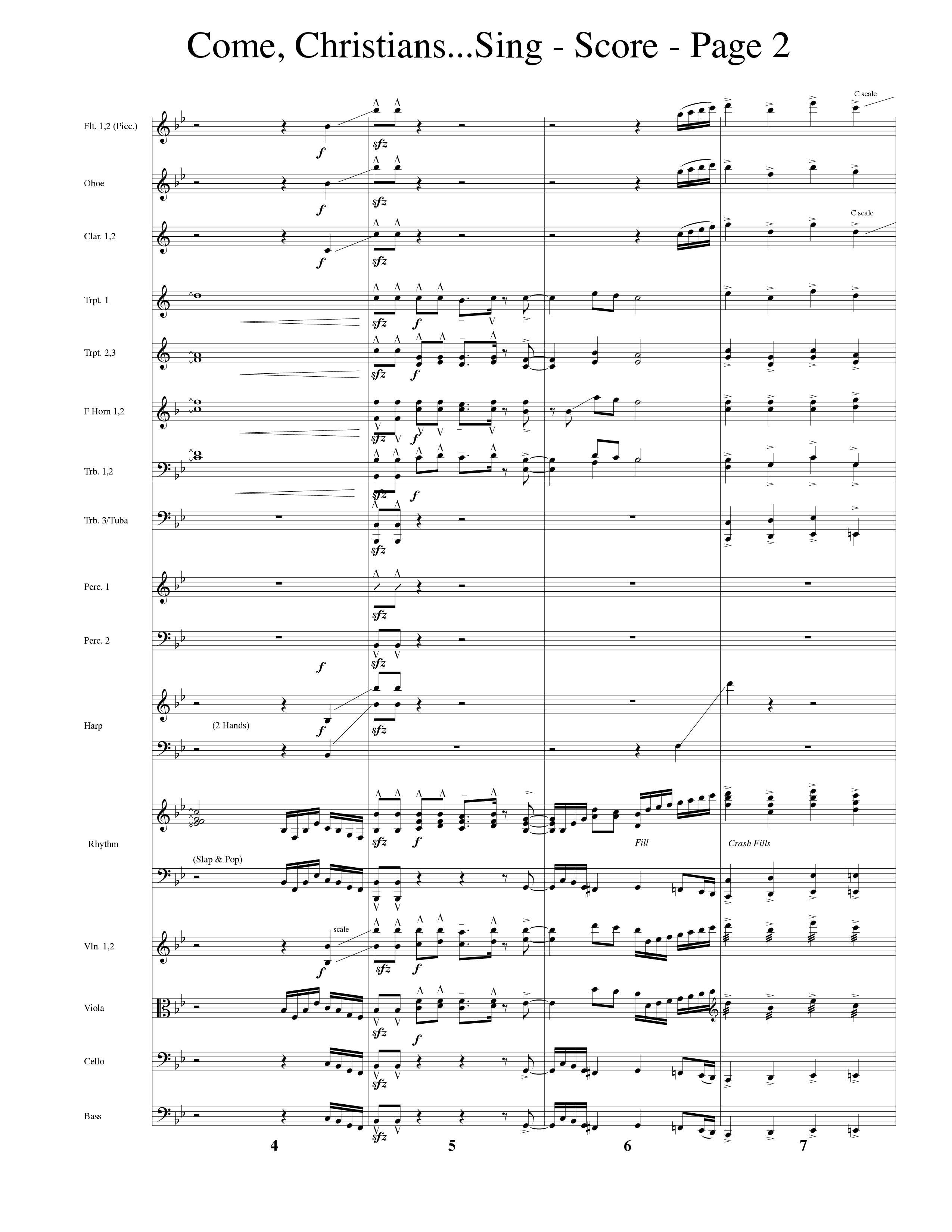Come Christians Join To Sing Orchestration (Word Music Choral / Arr. Dan Goeller)