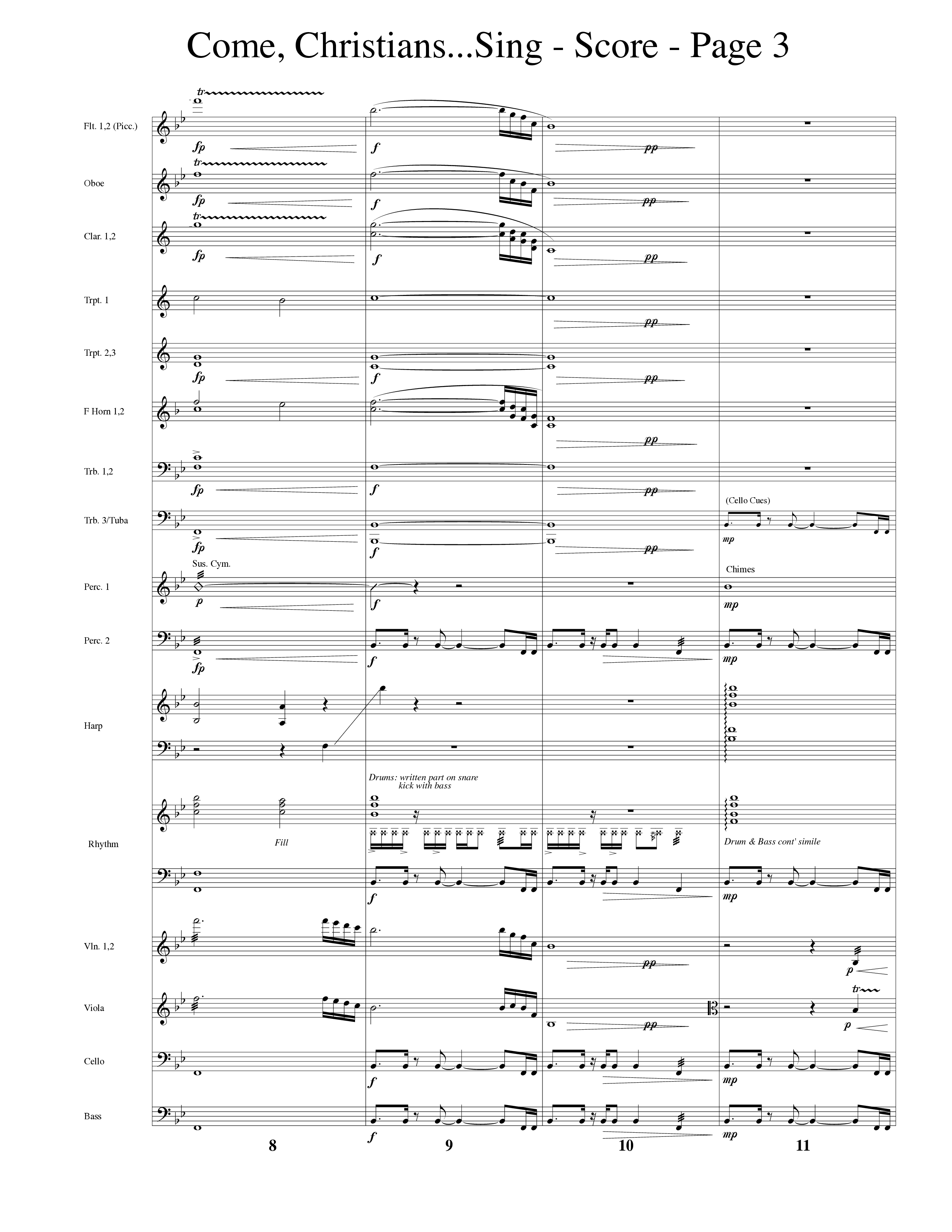 Come Christians Join To Sing Orchestration (Word Music Choral / Arr. Dan Goeller)