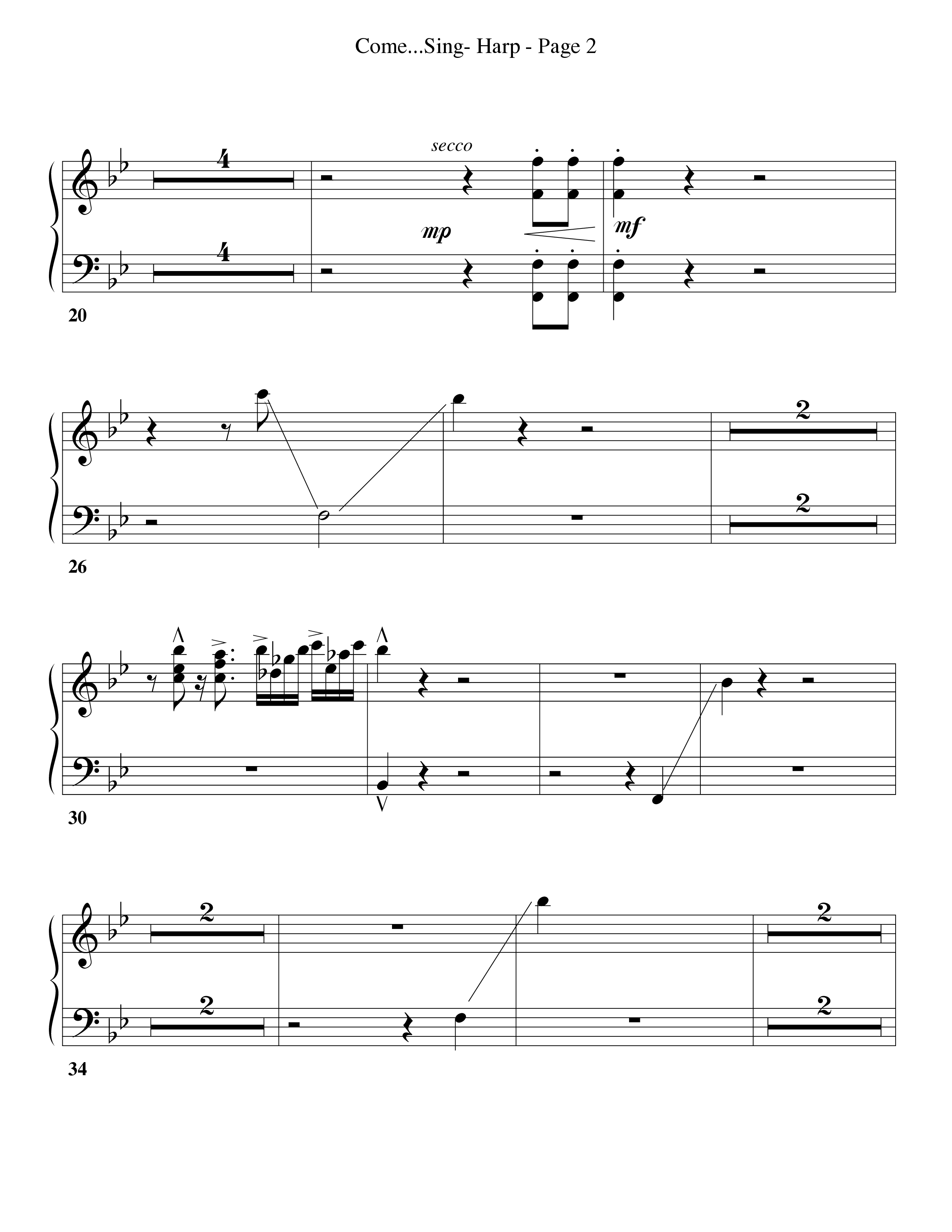 Come Christians Join To Sing Harp (Word Music Choral / Arr. Dan Goeller)