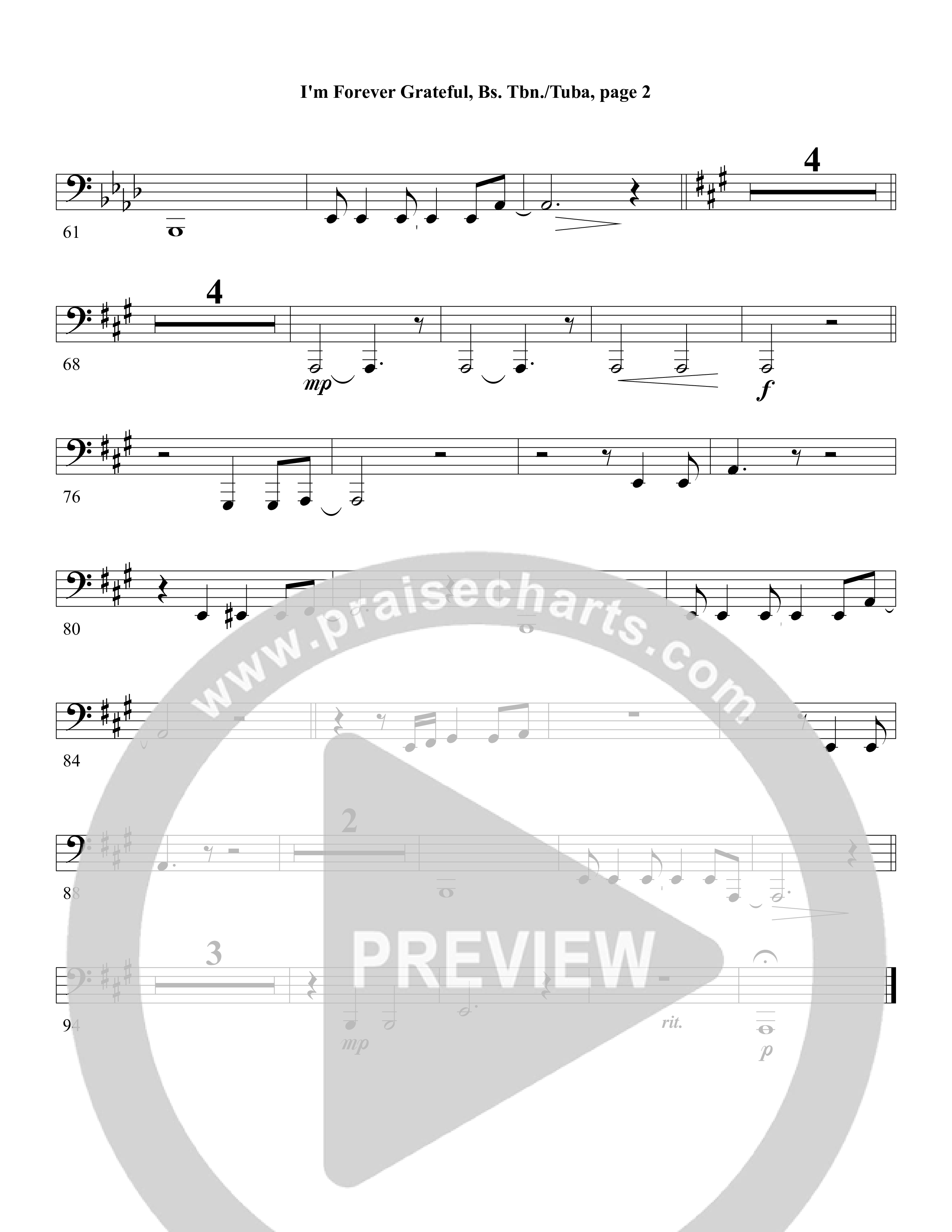 I'm Forever Grateful Orchestration (Word Music Choral / Arr. David Clydesdale)