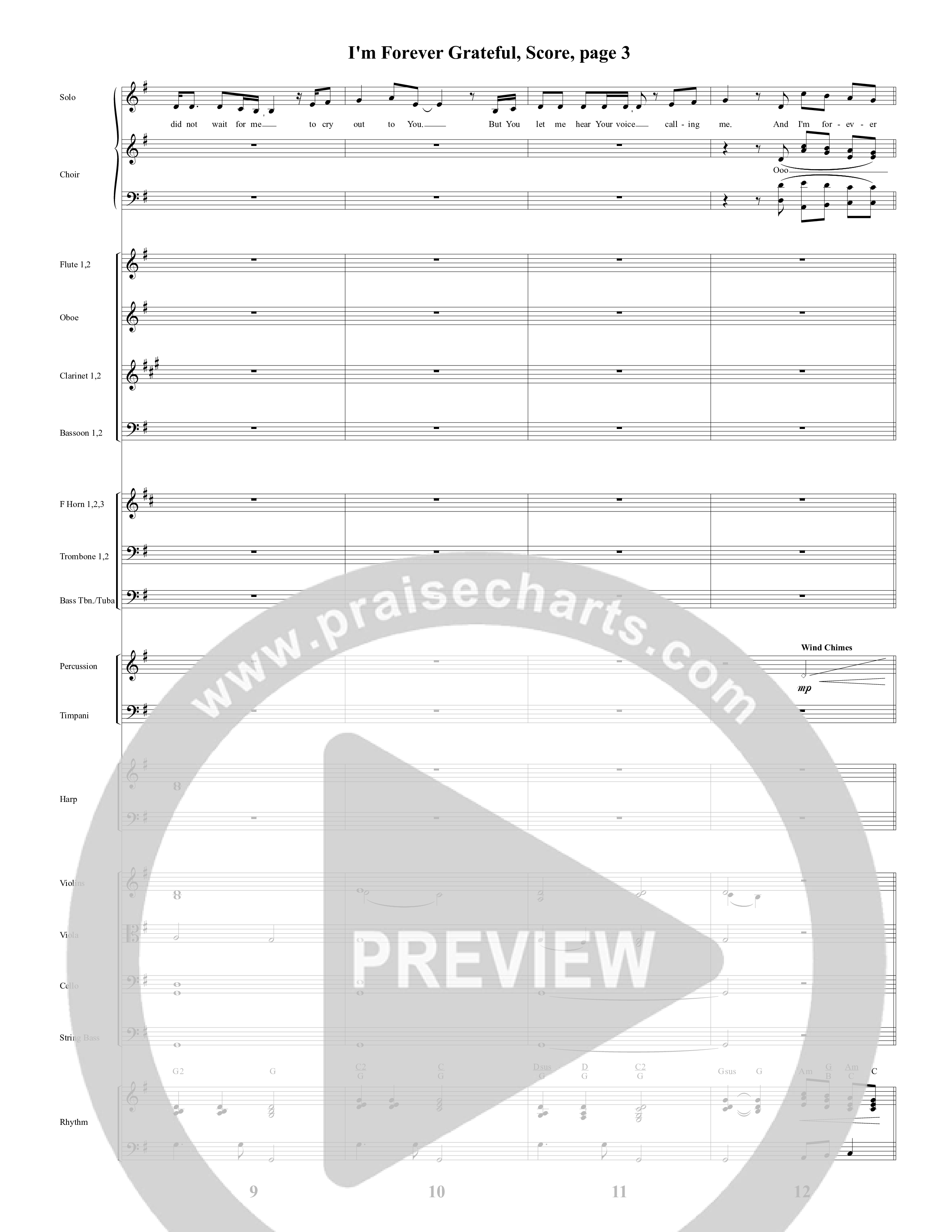 I'm Forever Grateful Conductor's Score (Word Music Choral / Arr. David Clydesdale)