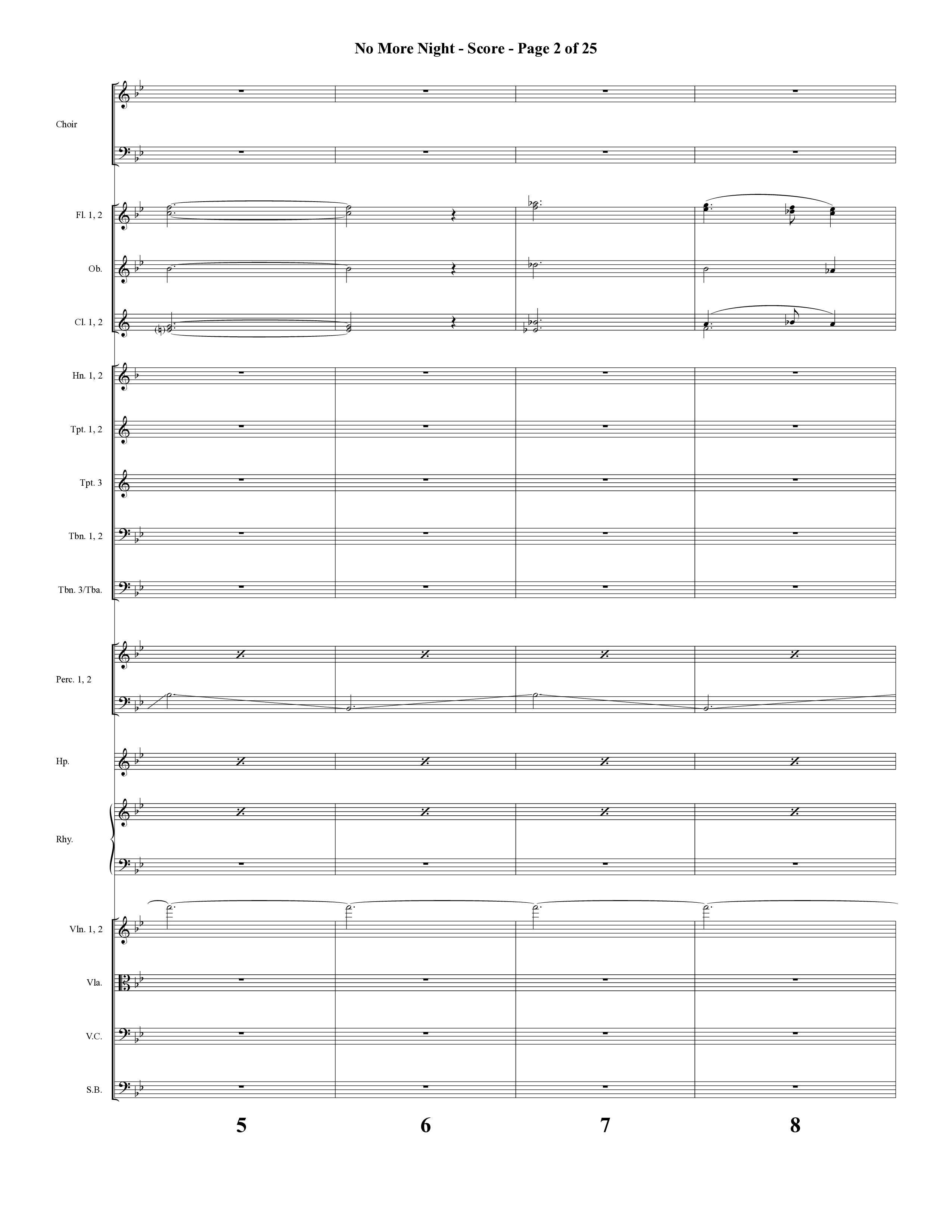 No More Night (Choral Anthem SATB) Conductor's Score (Word Music Choral / Arr. Camp Kirkland)
