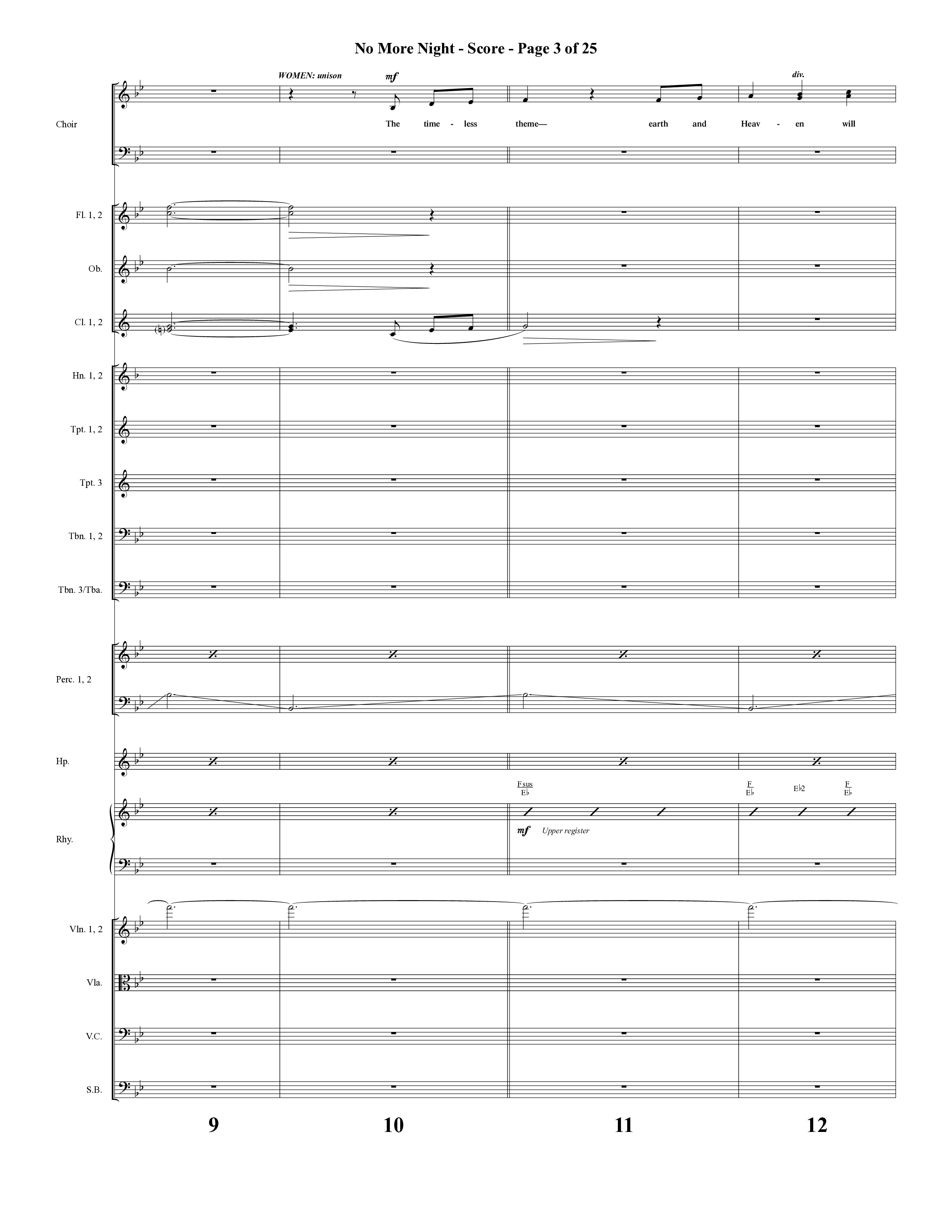 No More Night (Choral Anthem SATB) Conductor's Score (Word Music Choral / Arr. Camp Kirkland)