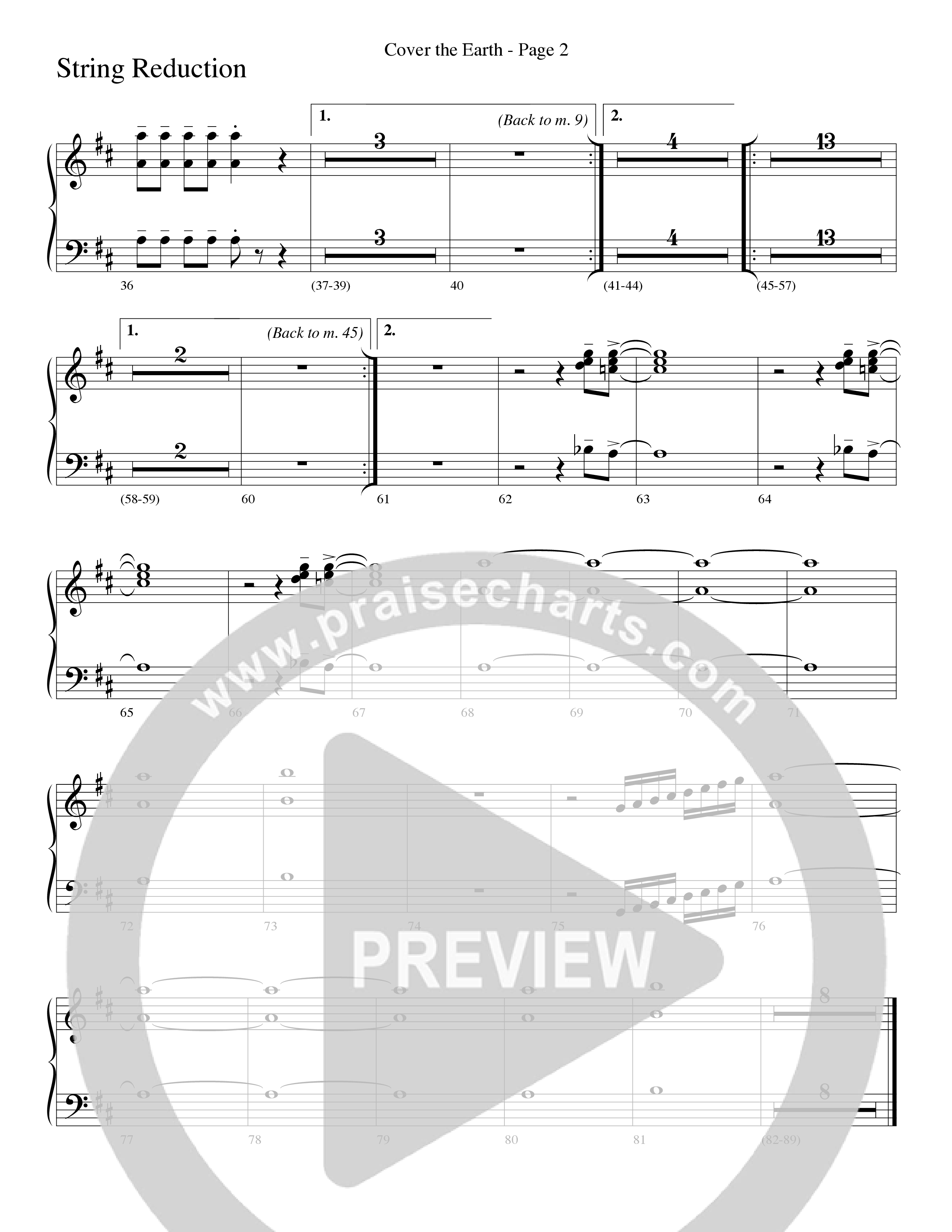 Cover The Earth (Choral Anthem SATB) String Reduction (Word Music Choral / Arr. Dave Williamson)