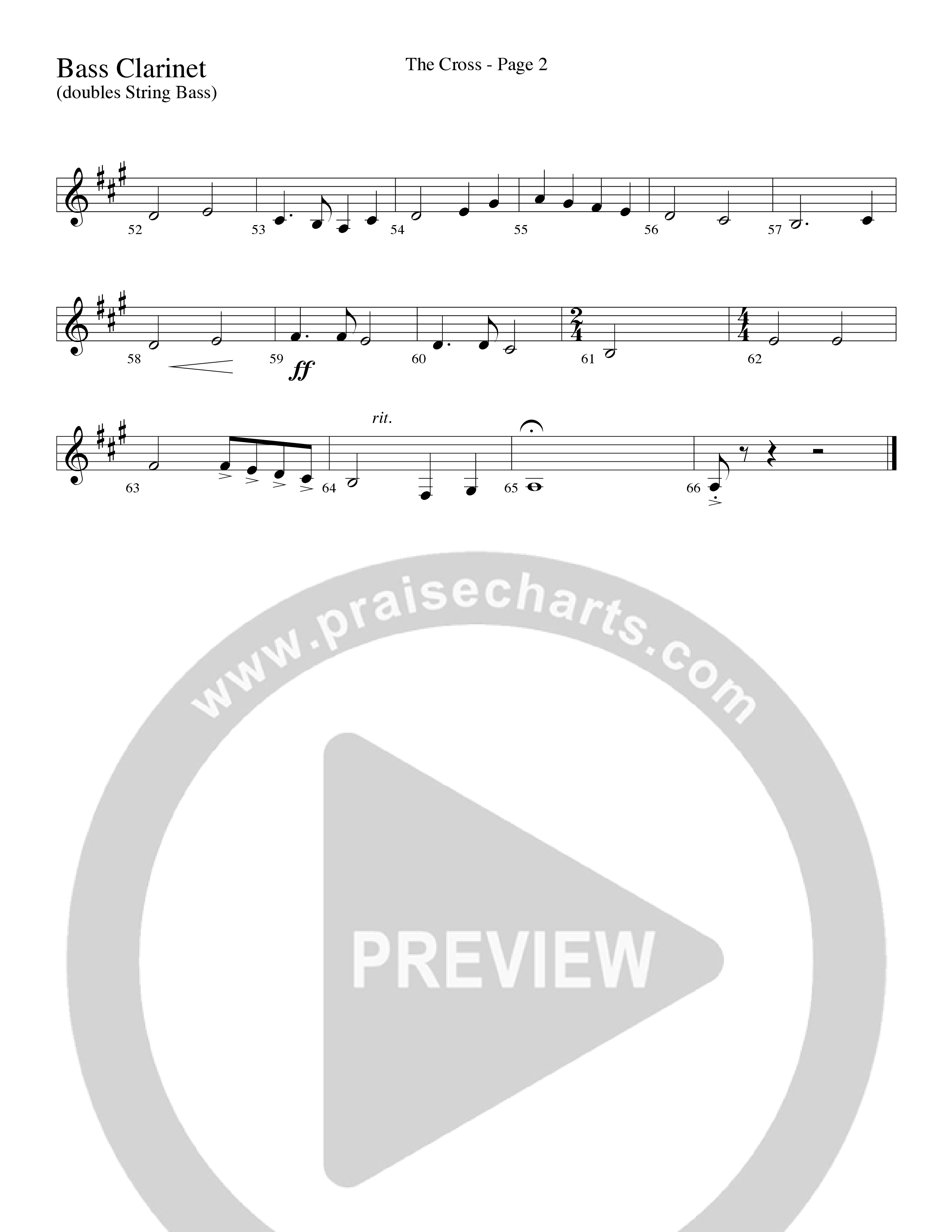 The Cross (Choral Anthem SATB) Bass Clarinet (Word Music Choral / Arr. Russell Mauldin)