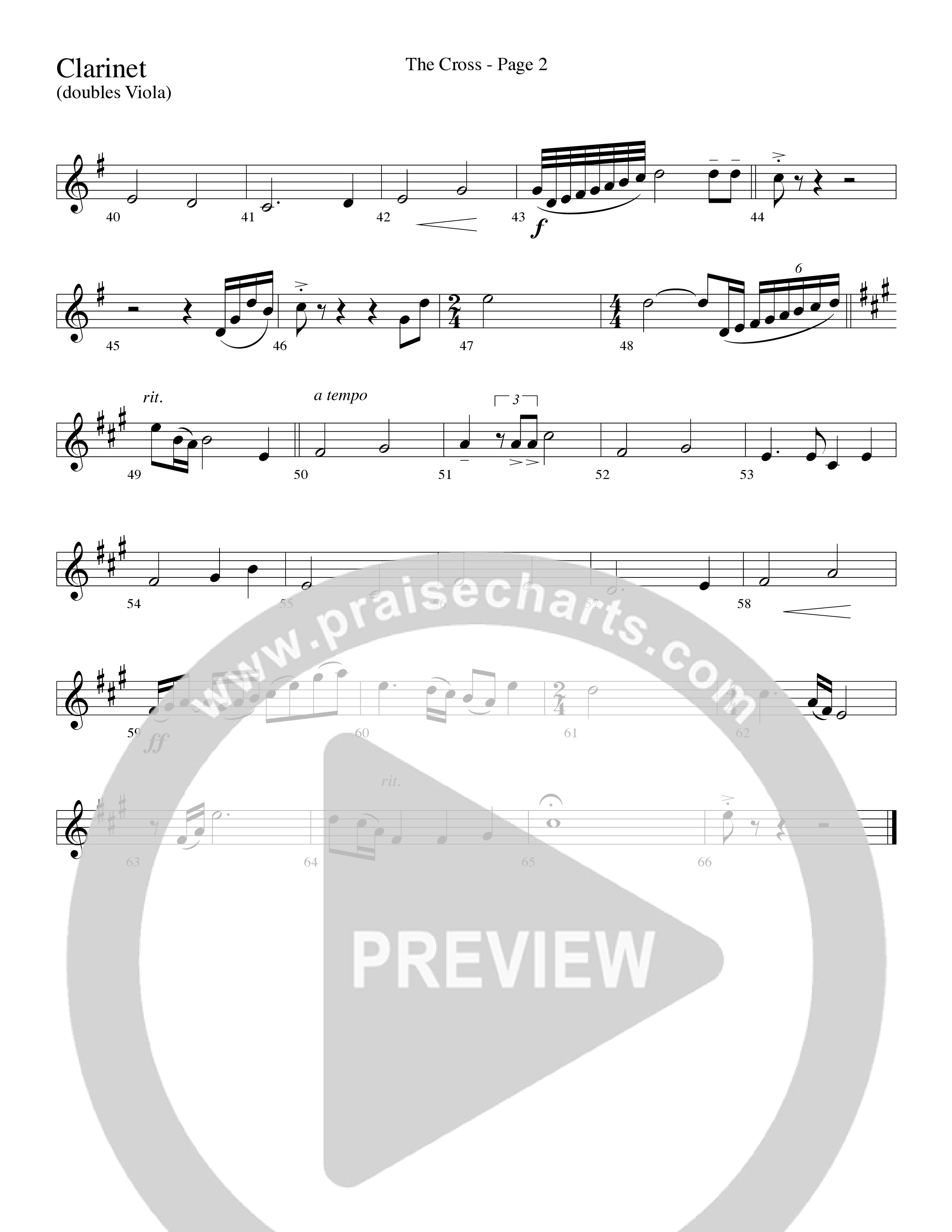 The Cross (Choral Anthem SATB) Clarinet (Word Music Choral / Arr. Russell Mauldin)
