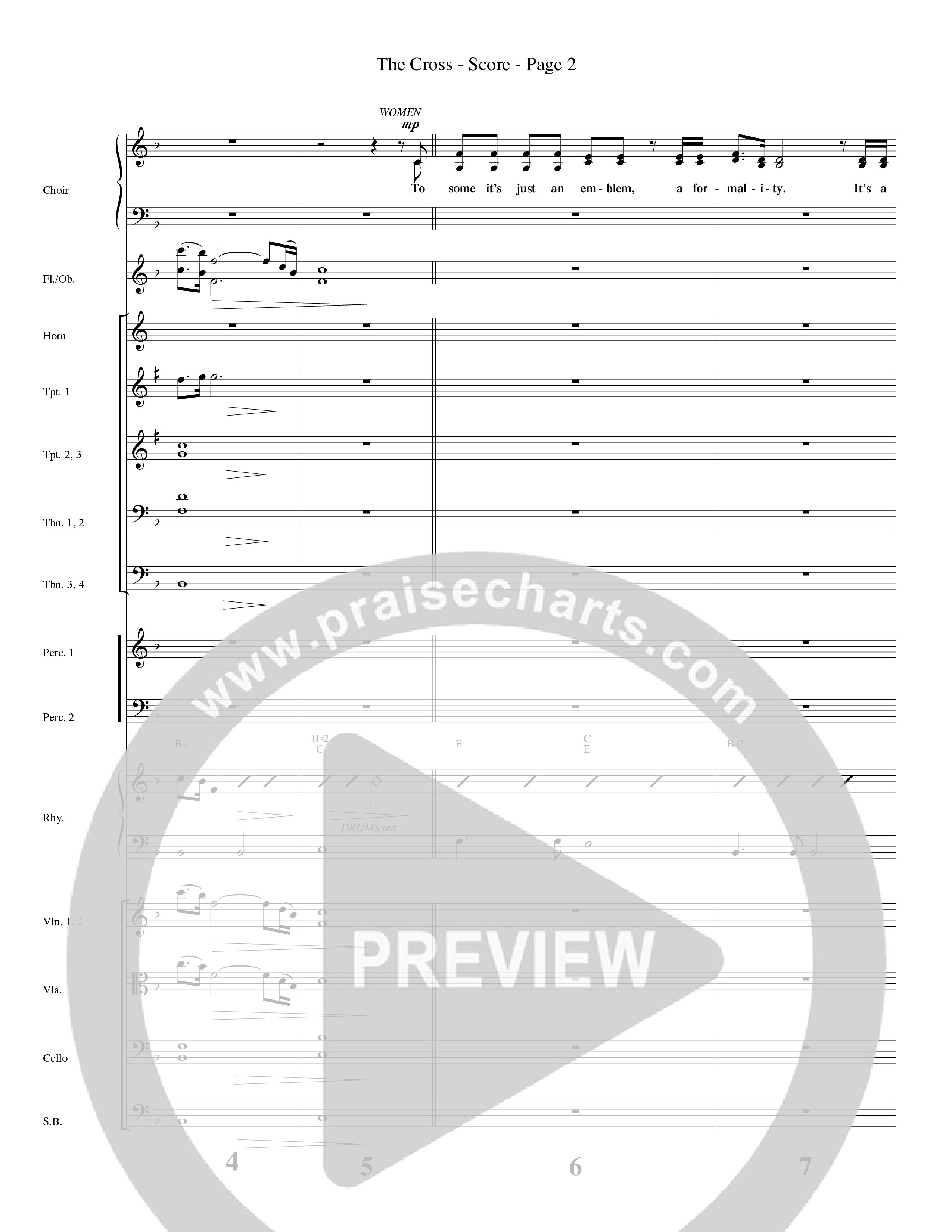 The Cross (Choral Anthem SATB) Orchestration (Word Music Choral / Arr. Russell Mauldin)