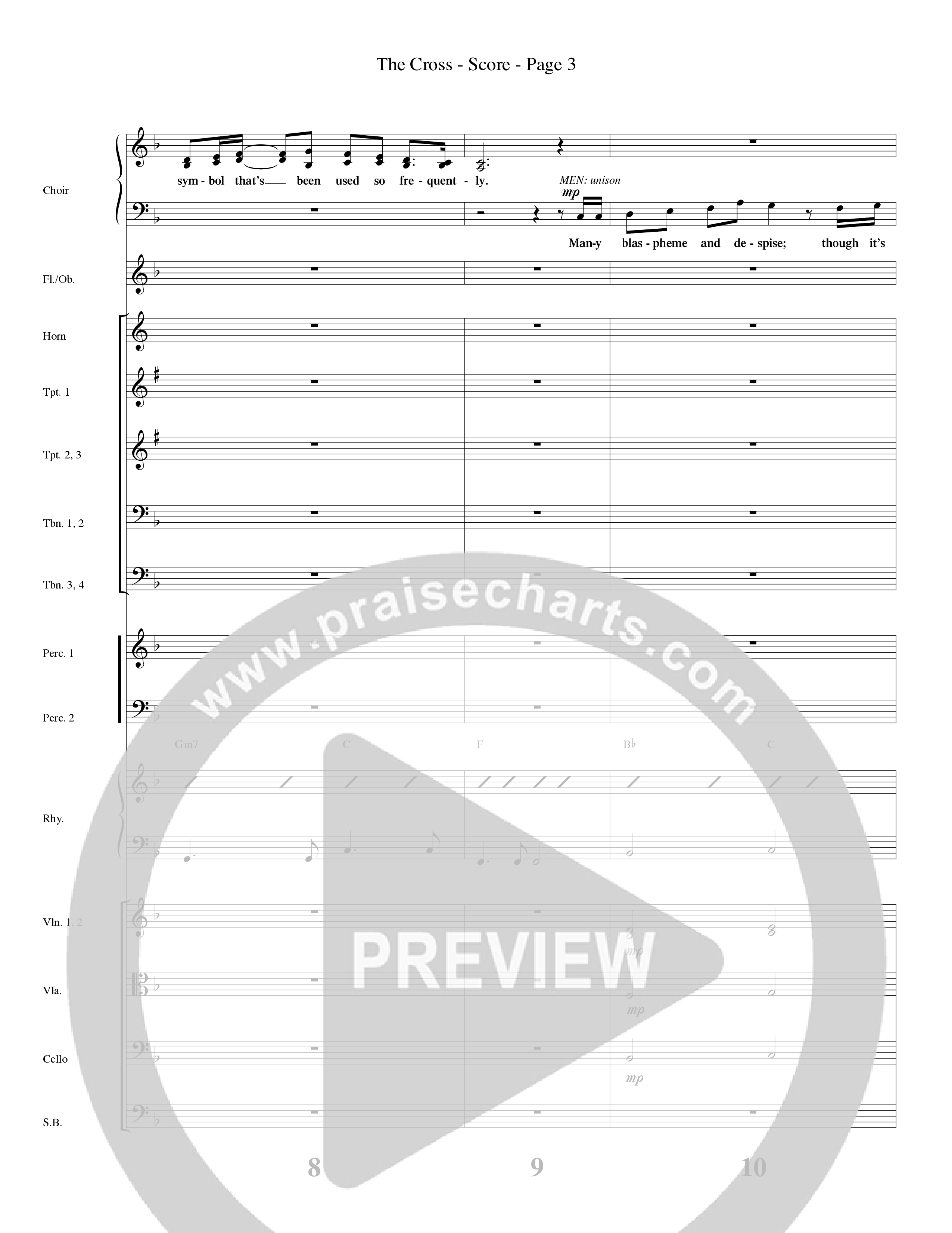 The Cross (Choral Anthem SATB) Orchestration (Word Music Choral / Arr. Russell Mauldin)