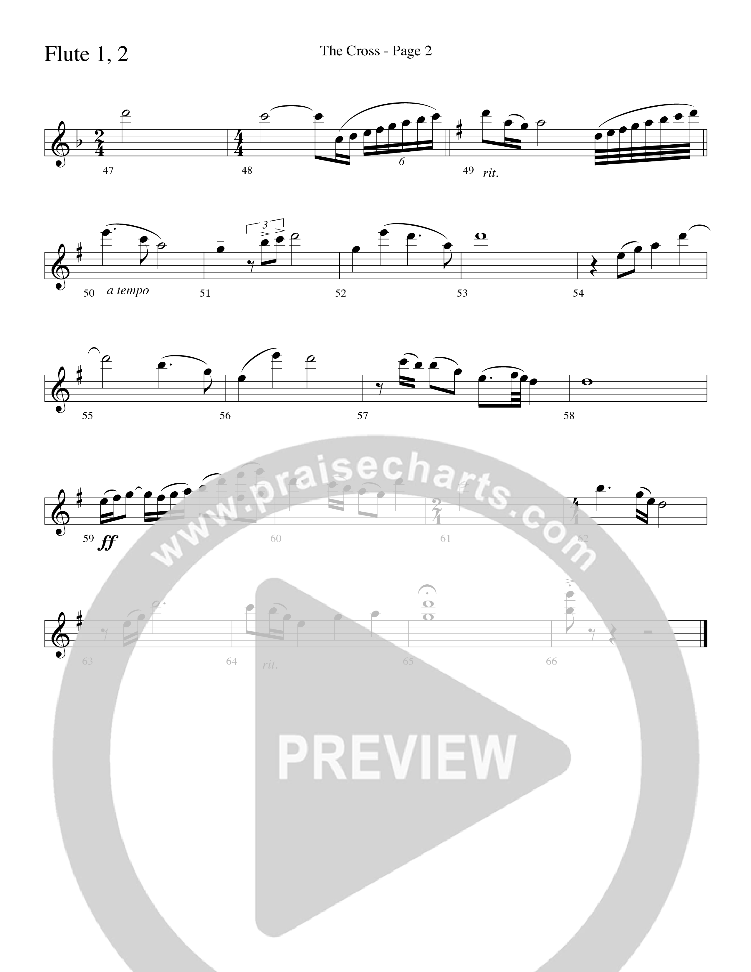 The Cross (Choral Anthem SATB) Flute (Word Music Choral / Arr. Russell Mauldin)