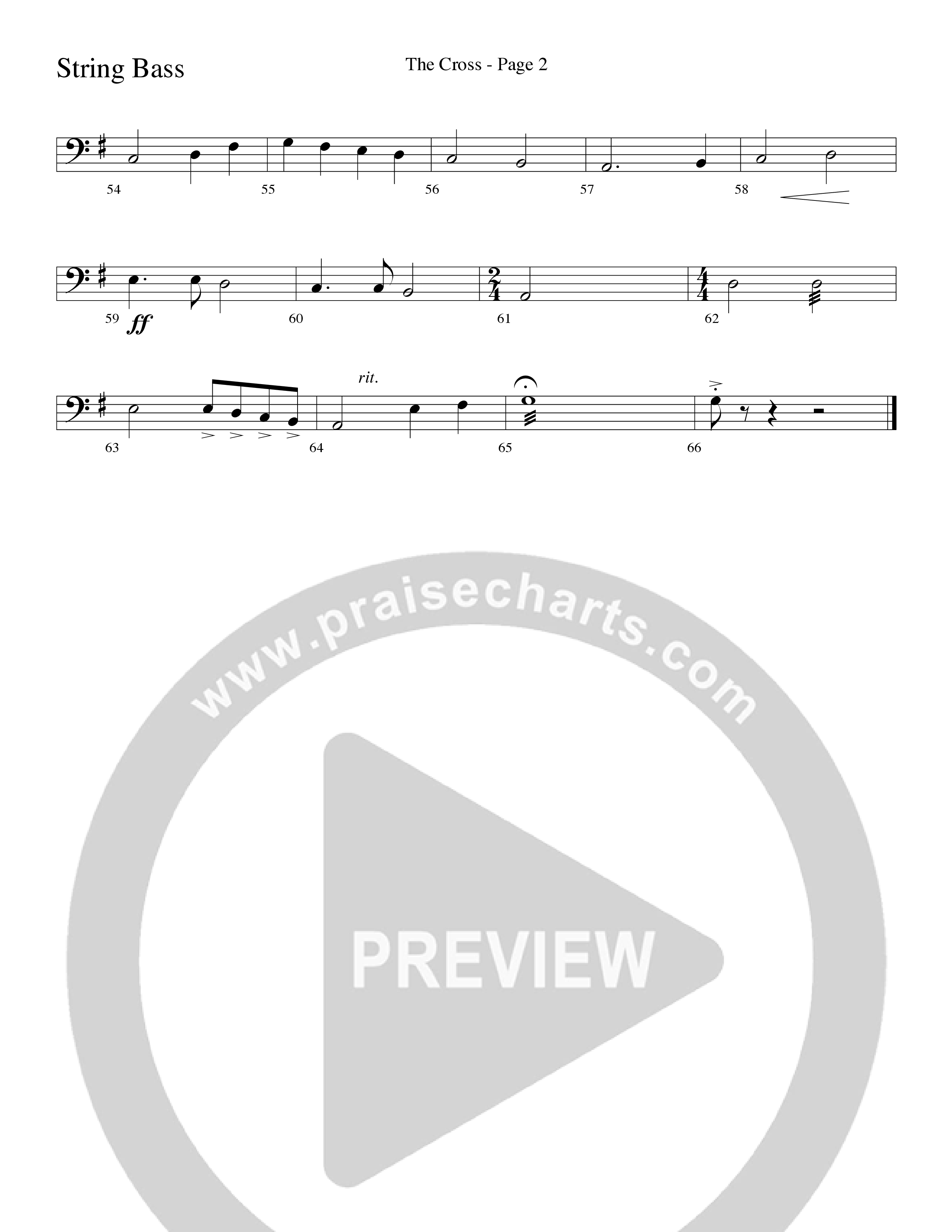 The Cross (Choral Anthem SATB) String Bass (Word Music Choral / Arr. Russell Mauldin)