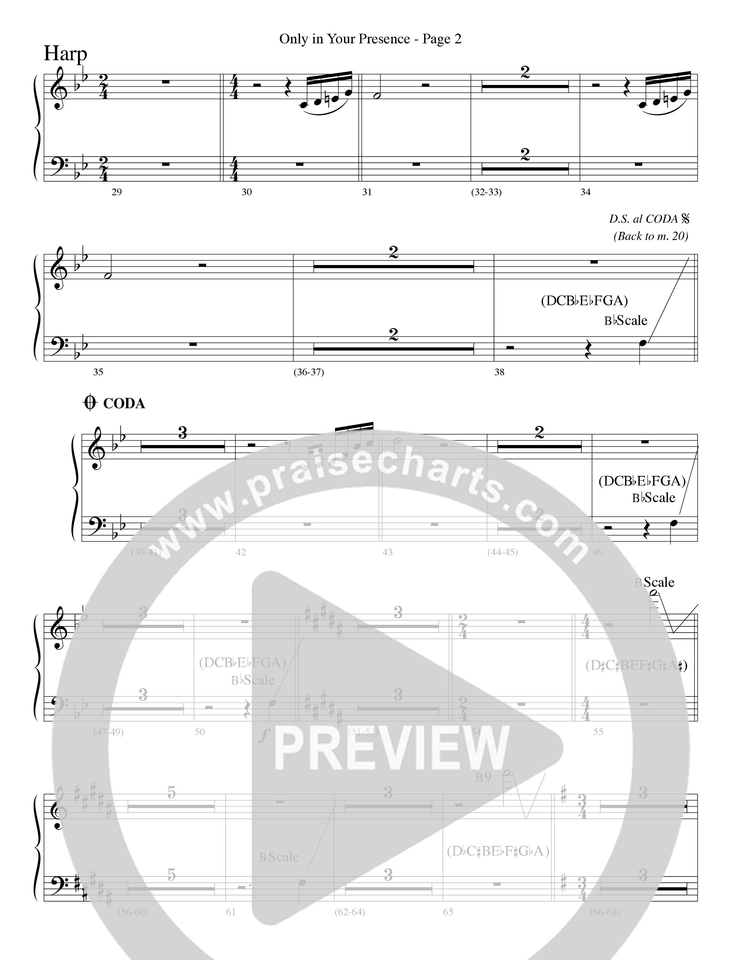 Only In Your Presence (Choral Anthem SATB) Harp (Word Music Choral / Arr. Lari Goss)