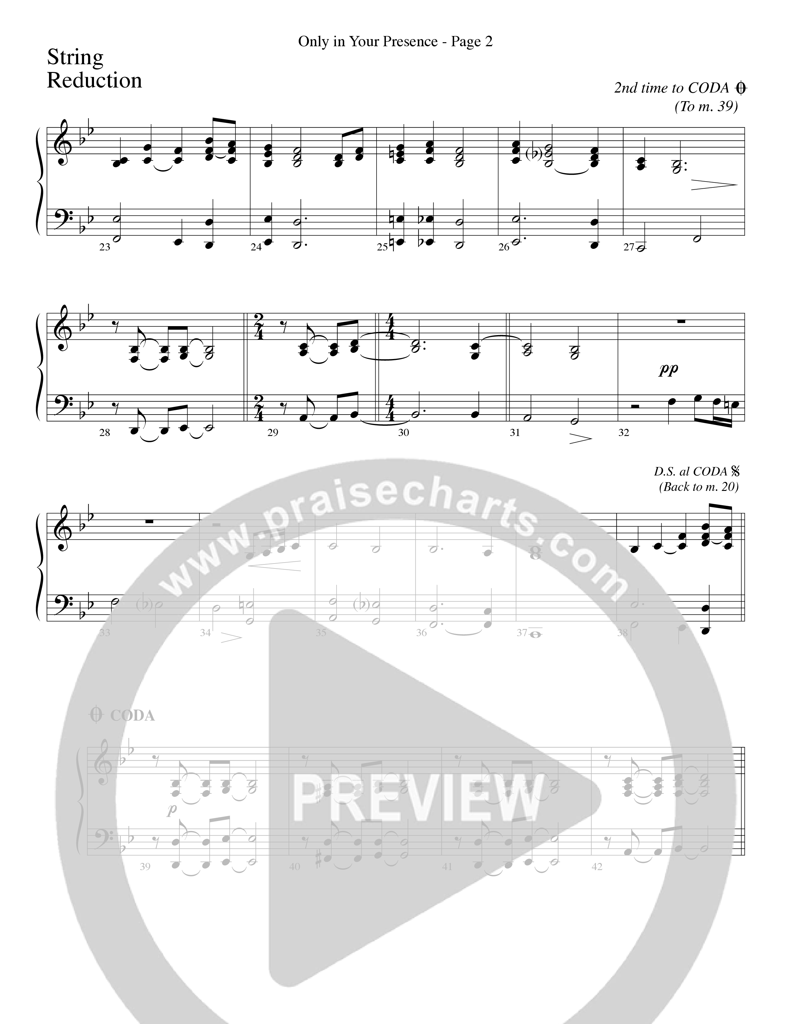Only In Your Presence (Choral Anthem SATB) String Reduction (Word Music Choral / Arr. Lari Goss)