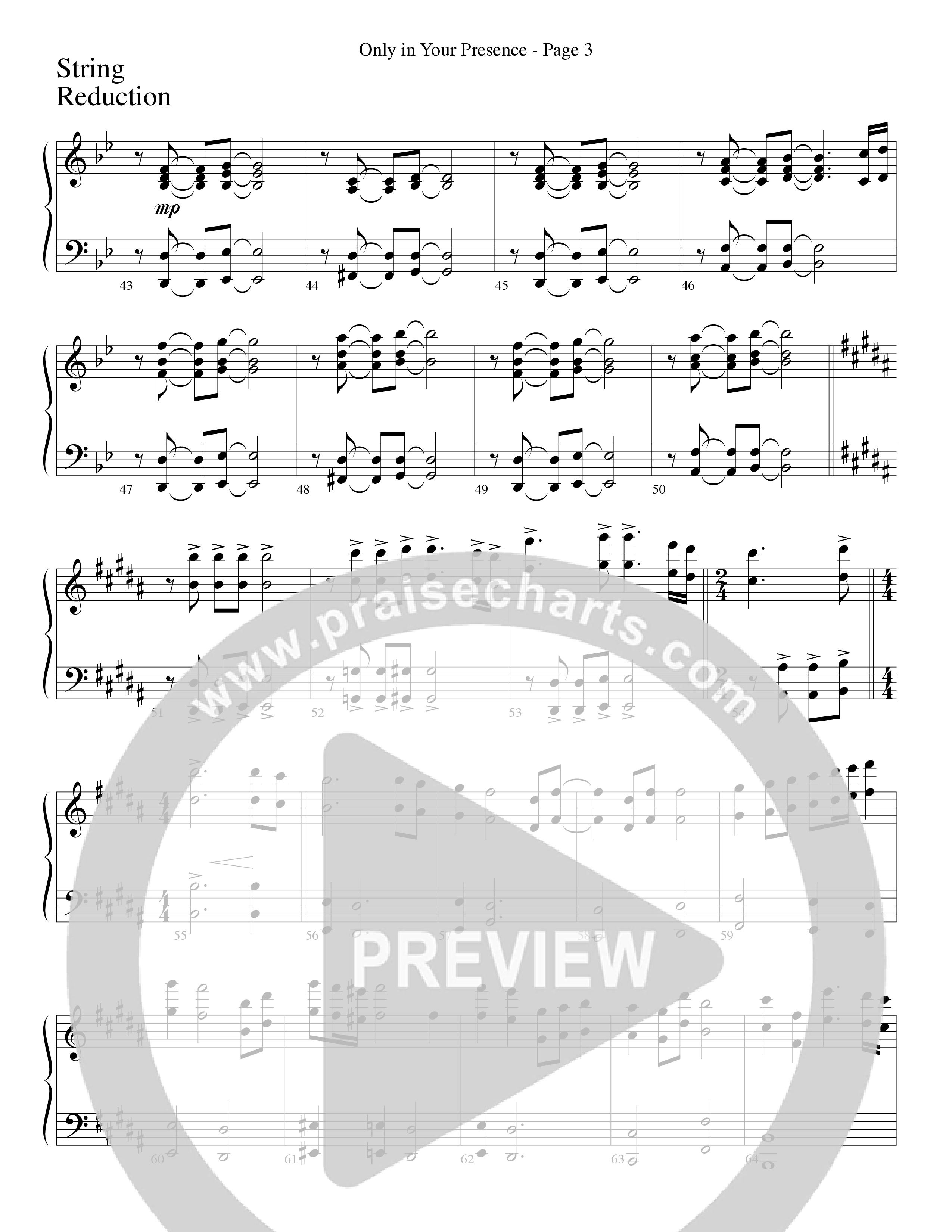 Only In Your Presence (Choral Anthem SATB) String Reduction (Word Music Choral / Arr. Lari Goss)