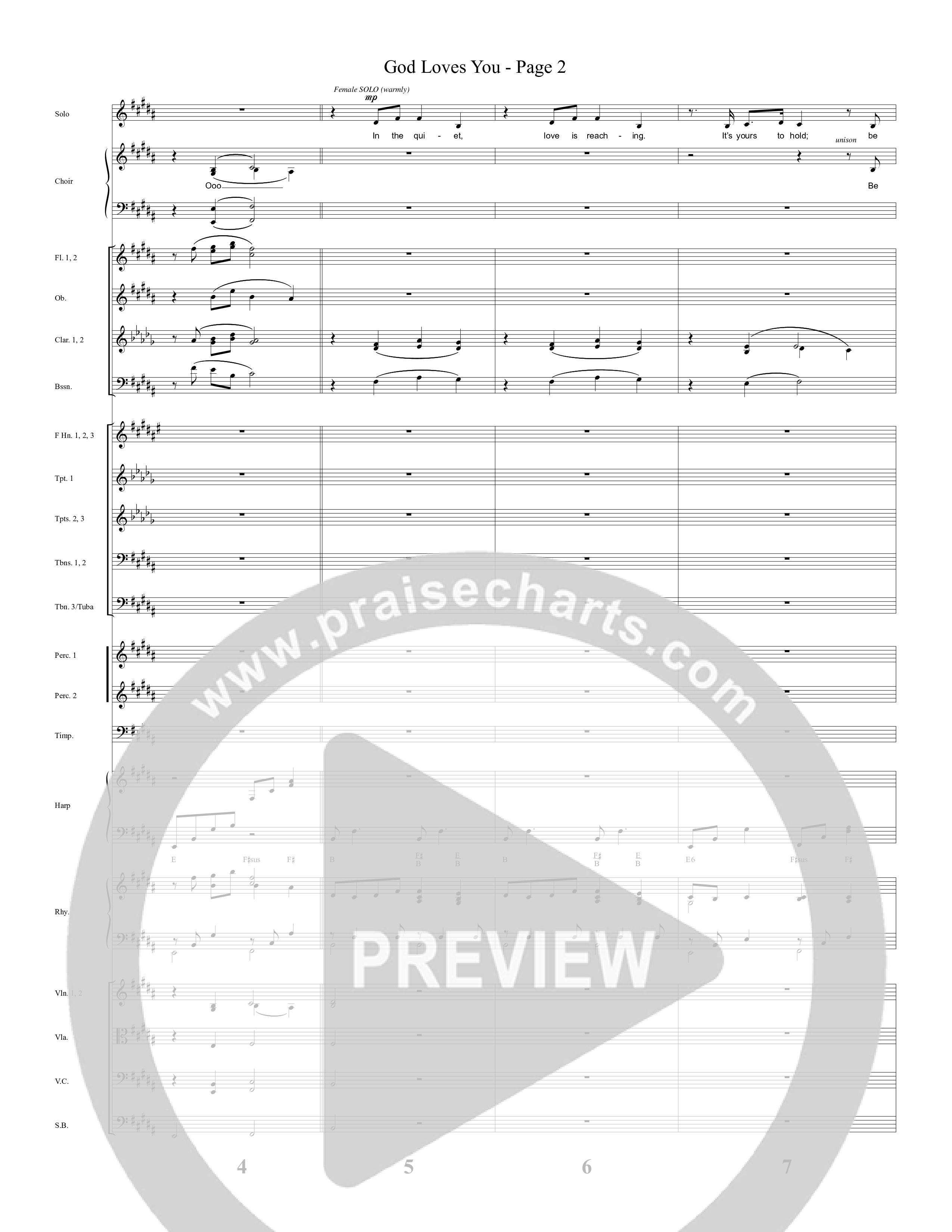 God Loves You (Choral Anthem SATB) Orchestration (Word Music Choral / Arr. David Clydesdale)