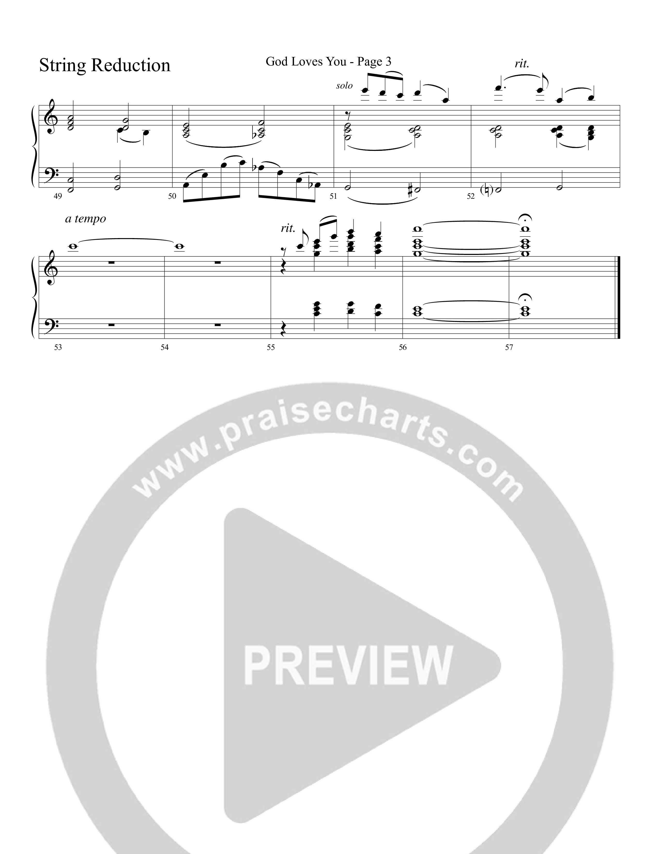 God Loves You (Choral Anthem SATB) String Reduction (Word Music Choral / Arr. David Clydesdale)