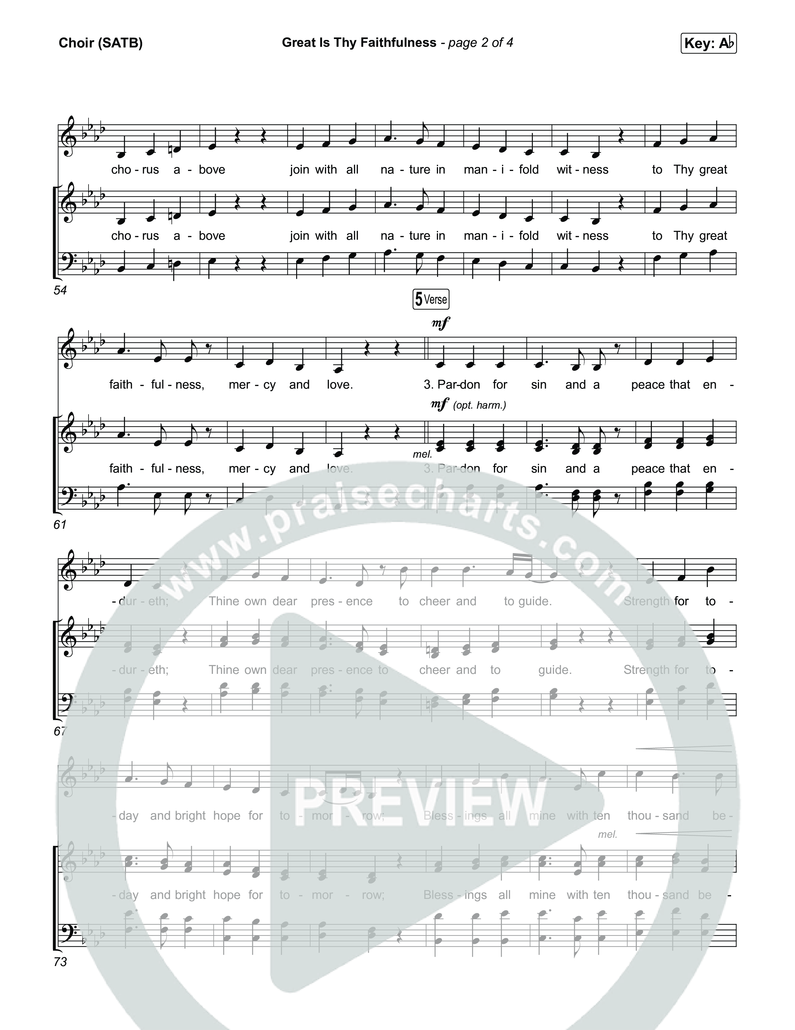 Great Is Thy Faithfulness Choir Sheet (SATB) (Jenn Johnson / Leonard Ray Jarman)