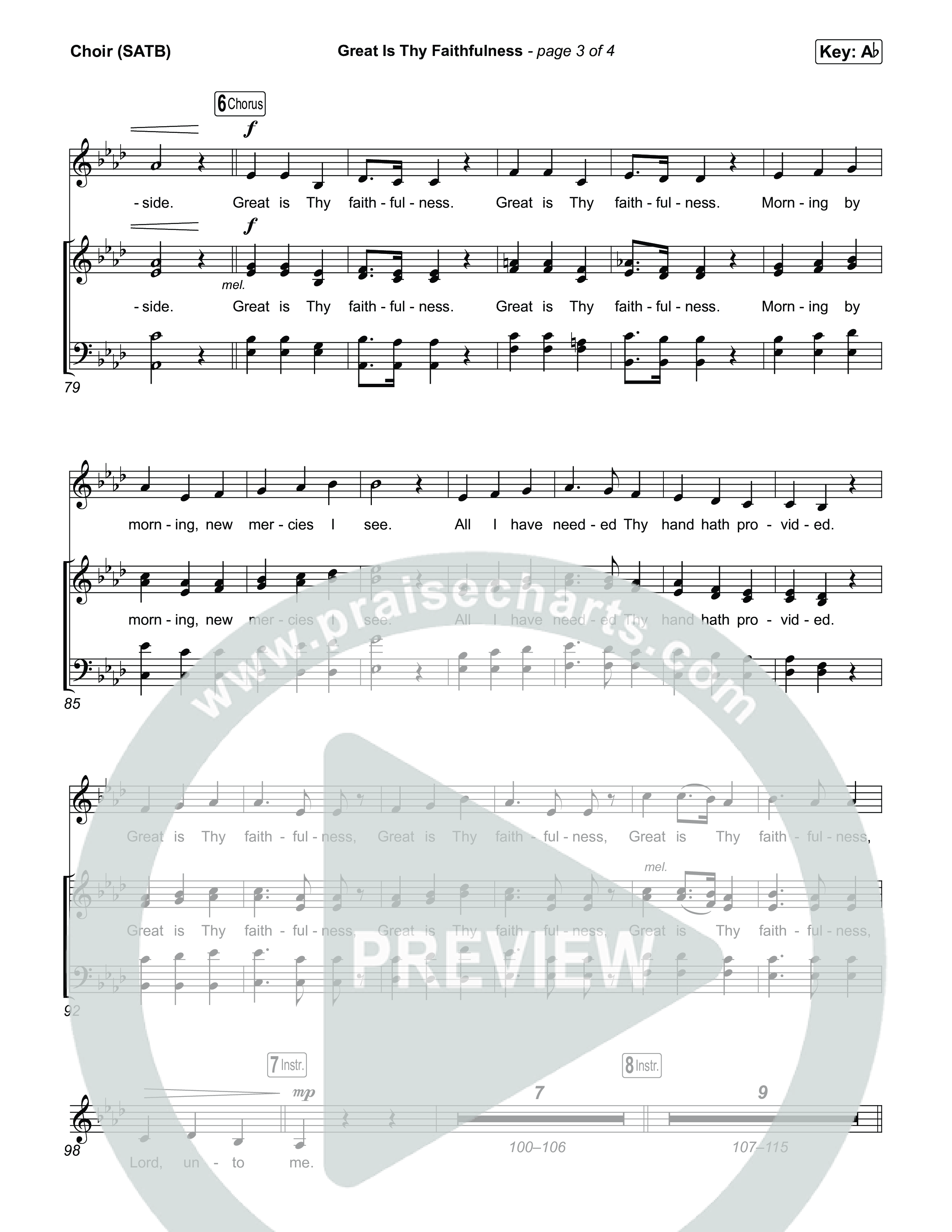 Great Is Thy Faithfulness Choir Sheet (SATB) (Jenn Johnson / Leonard Ray Jarman)