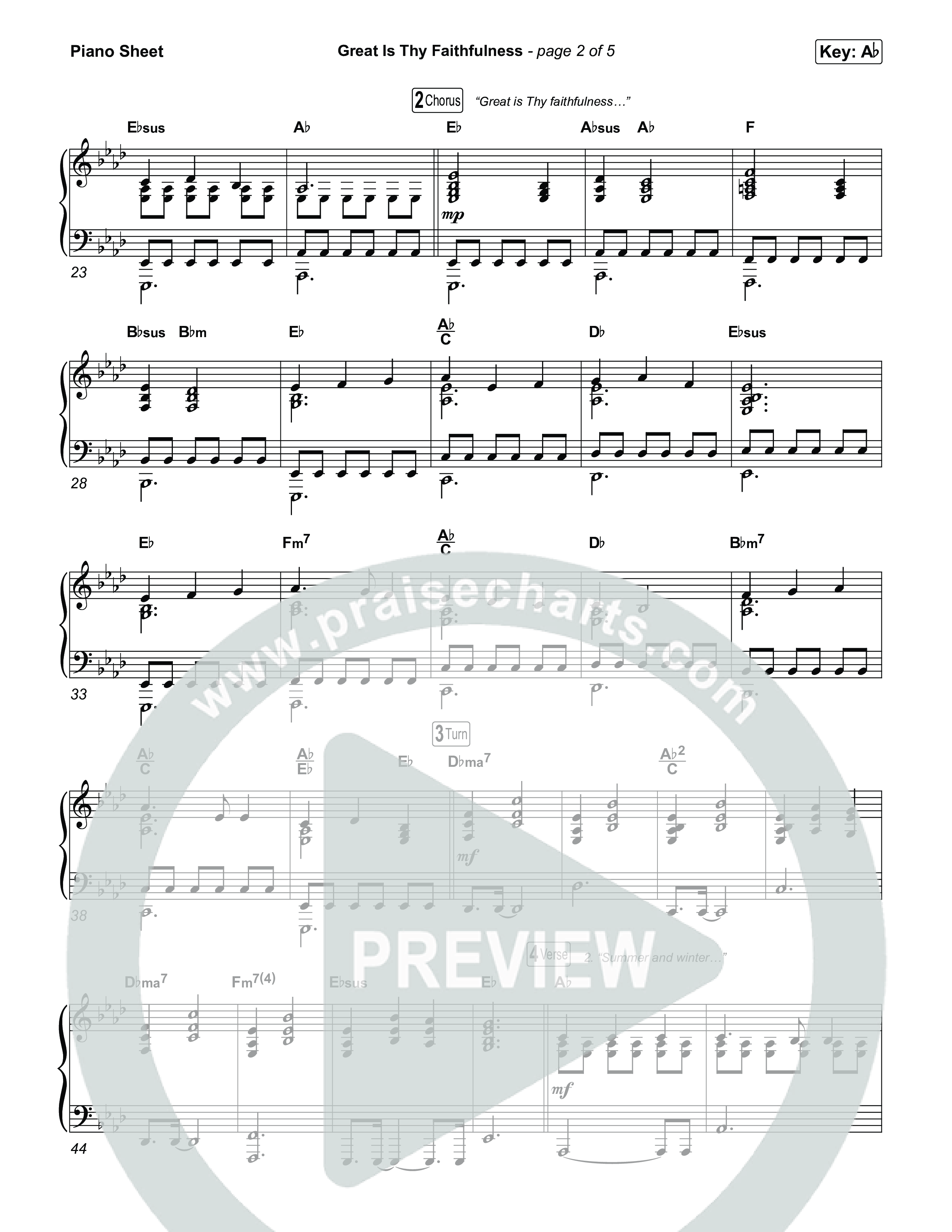 Great Is Thy Faithfulness Piano Sheet (Jenn Johnson / Leonard Ray Jarman)
