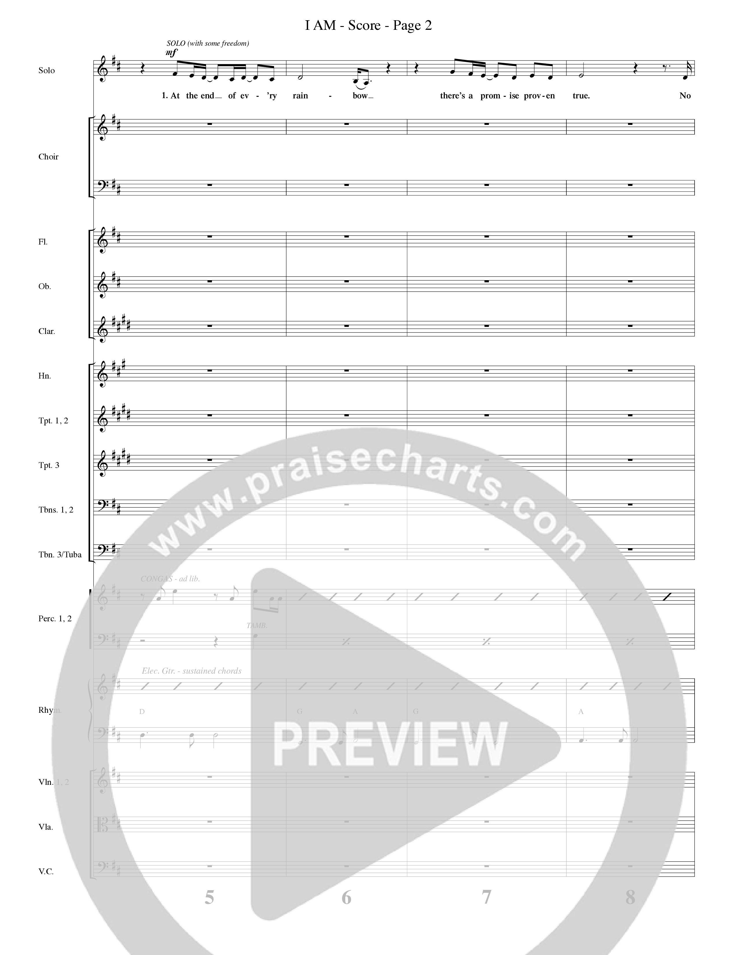 I Am (Choral Anthem SATB) Orchestration (Word Music Choral / Arr. Dave Williamson)
