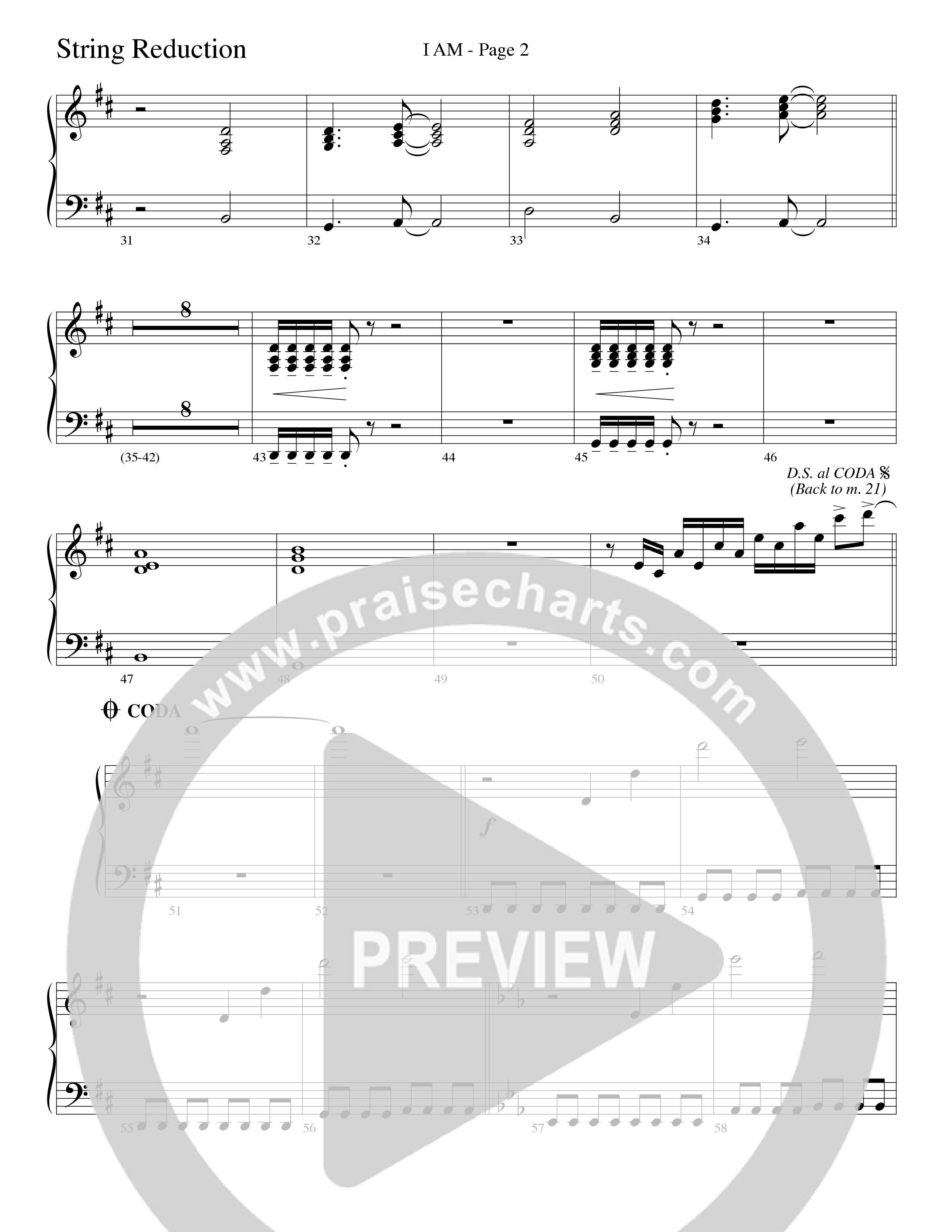 I Am (Choral Anthem SATB) String Reduction (Word Music Choral / Arr. Dave Williamson)