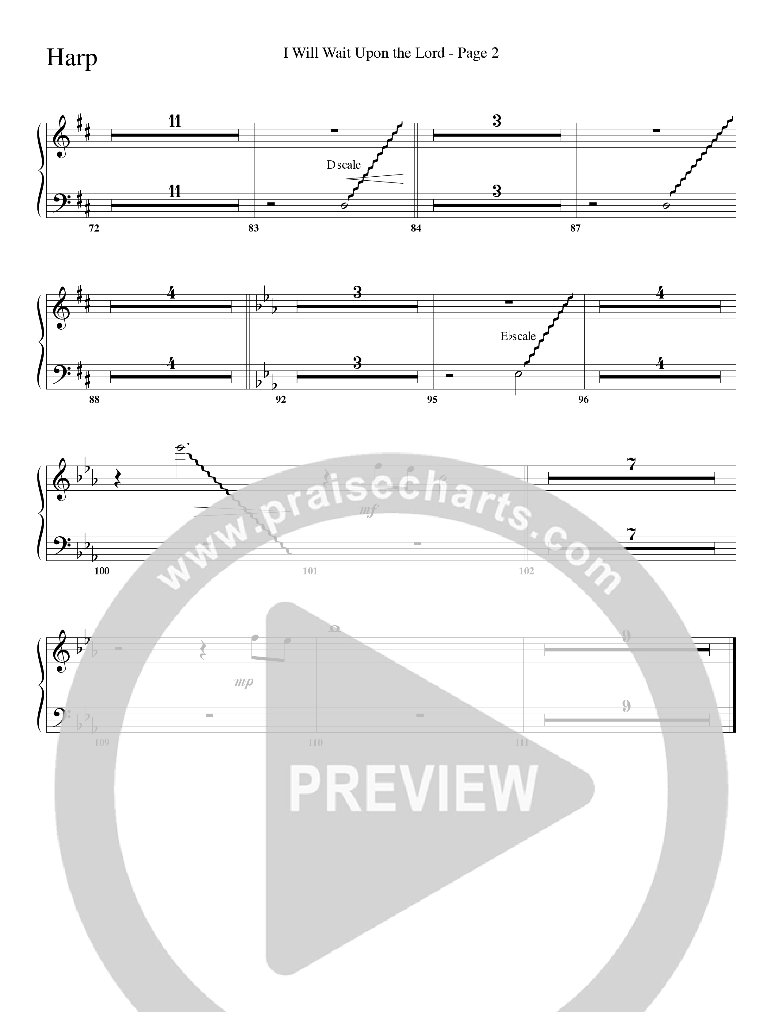 I Will Wait Upon The Lord (Choral Anthem SATB) Harp (Word Music Choral / Arr. Camp Kirkland)