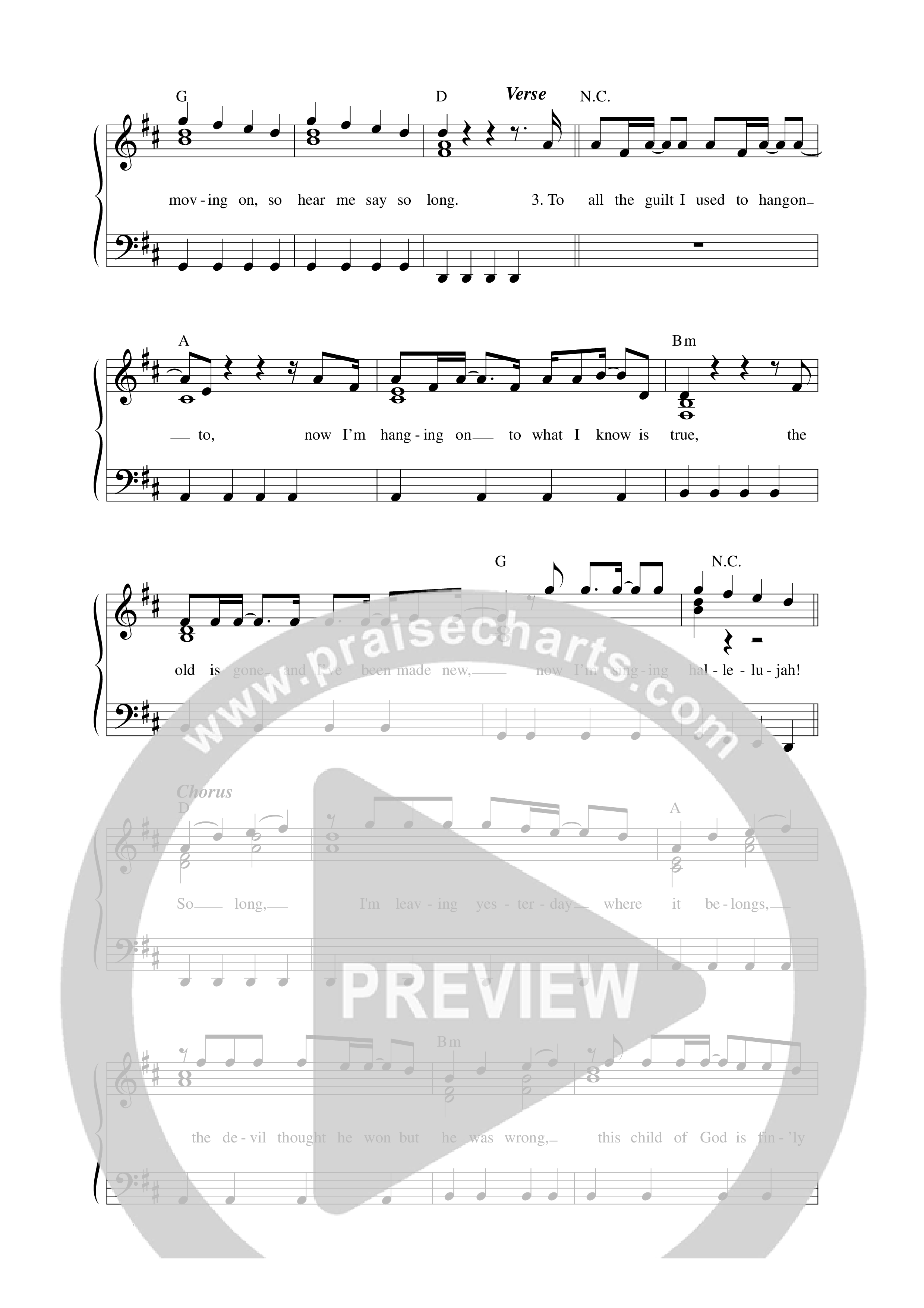 So Long Lead Sheet Melody (Peter Burton)