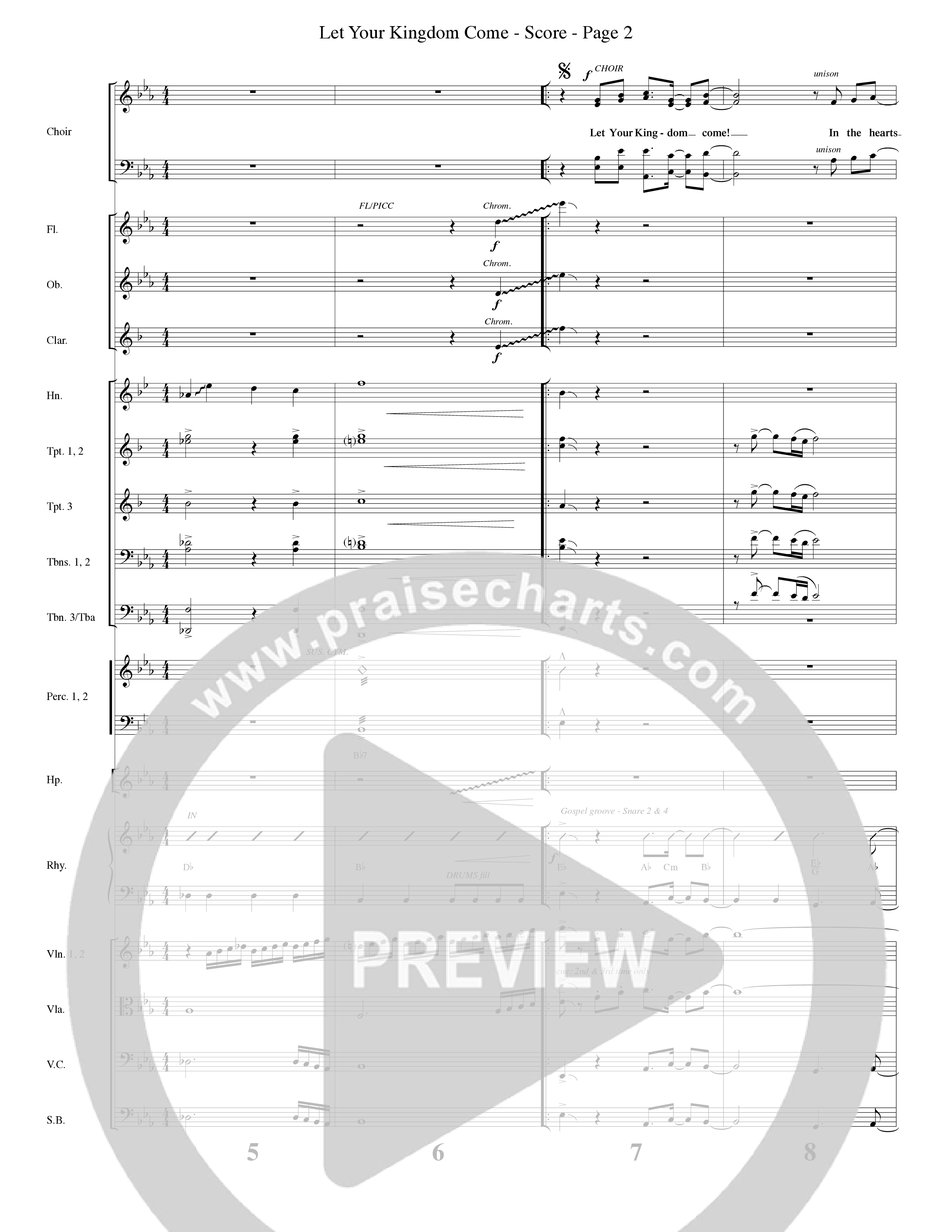 Let Your Kingdom Come (Choral Anthem SATB) Orchestration (Word Music Choral / Arr. Dave Williamson)