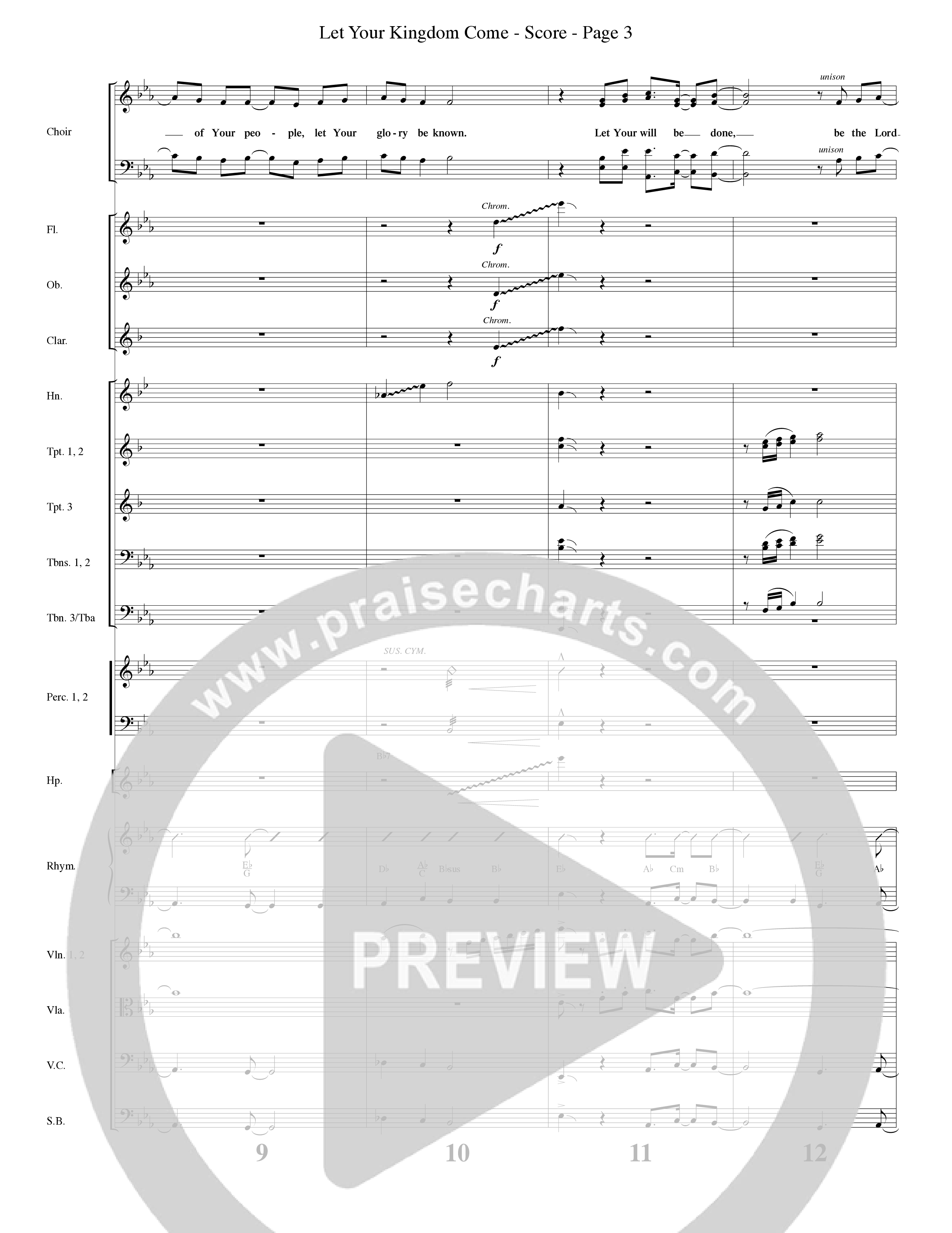 Let Your Kingdom Come (Choral Anthem SATB) Orchestration (Word Music Choral / Arr. Dave Williamson)