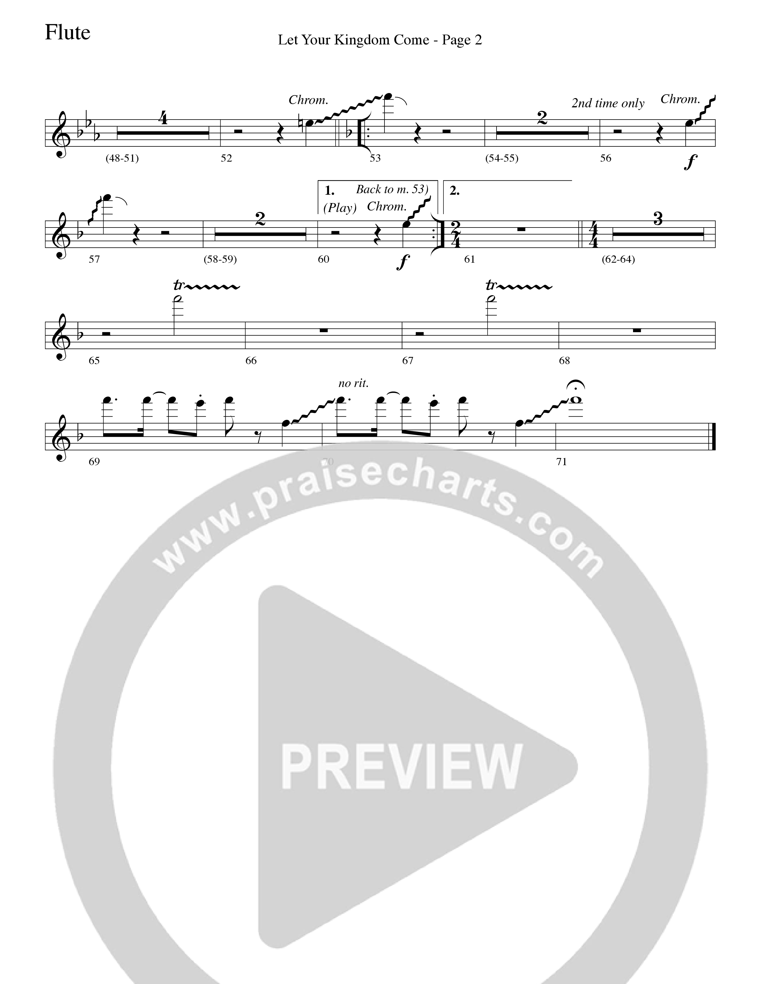 Let Your Kingdom Come (Choral Anthem SATB) Flute (Word Music Choral / Arr. Dave Williamson)
