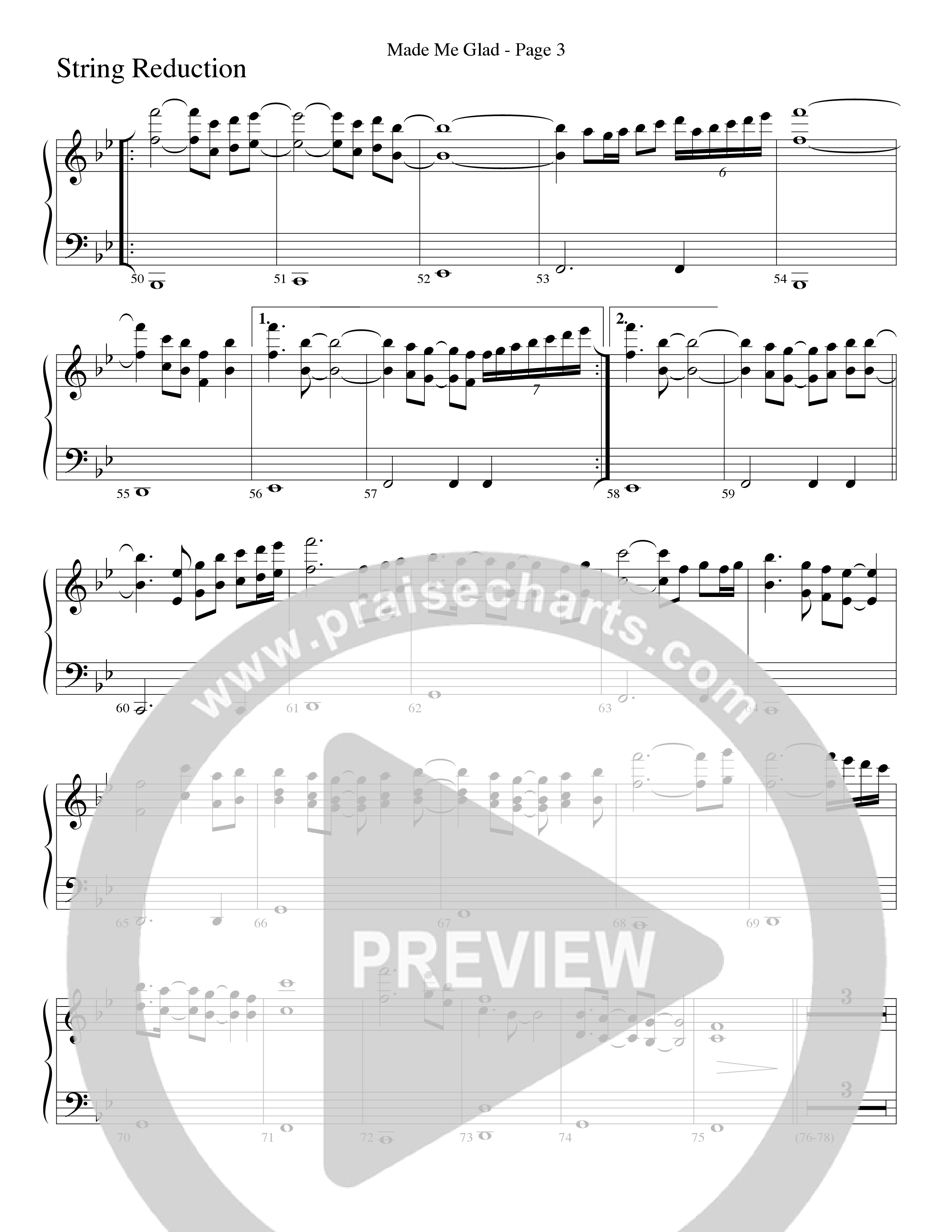 Made Me Glad (Choral Anthem SATB) String Reduction (Word Music Choral / Arr. Gary Rhodes / Orch. Don Marsh)