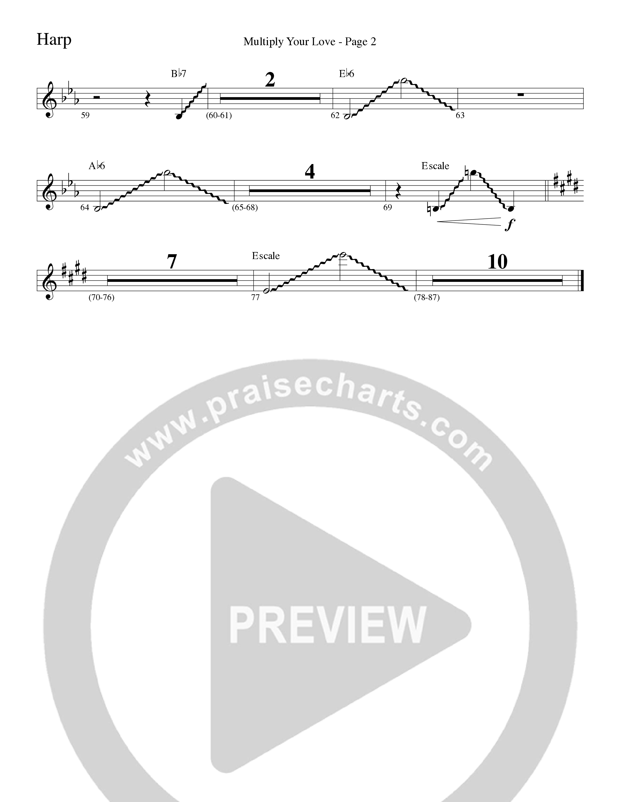 Multiply Your Love (Choral Anthem SATB) Harp (Word Music Choral / Arr. David Clydesdale)