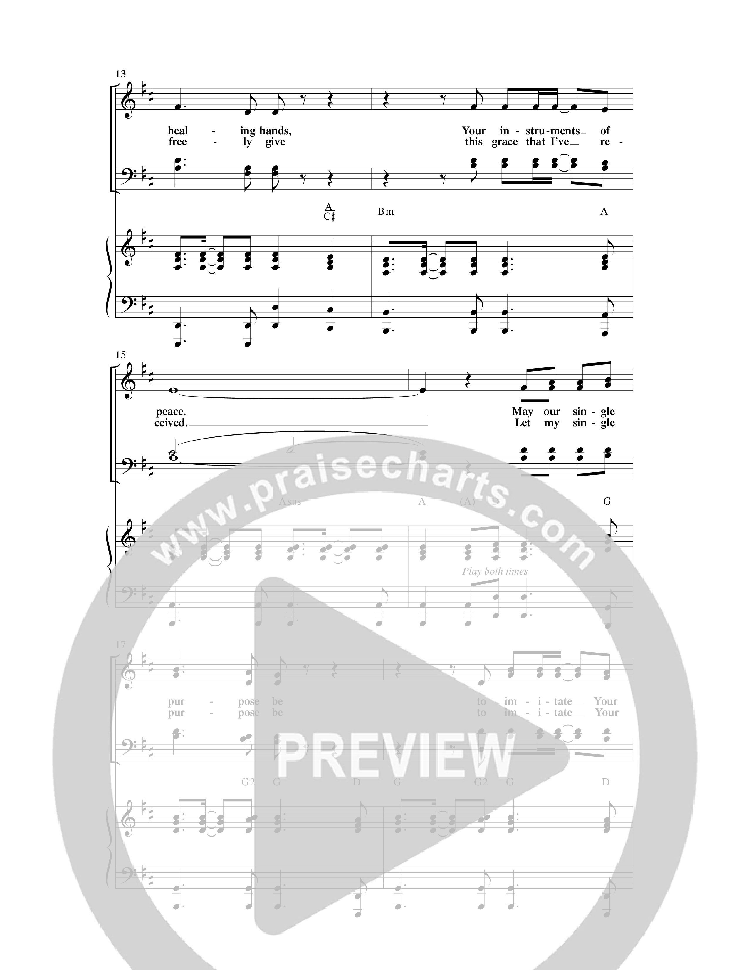 Multiply Your Love (Choral Anthem SATB) Anthem (SATB/Piano) (Word Music Choral / Arr. David Clydesdale)