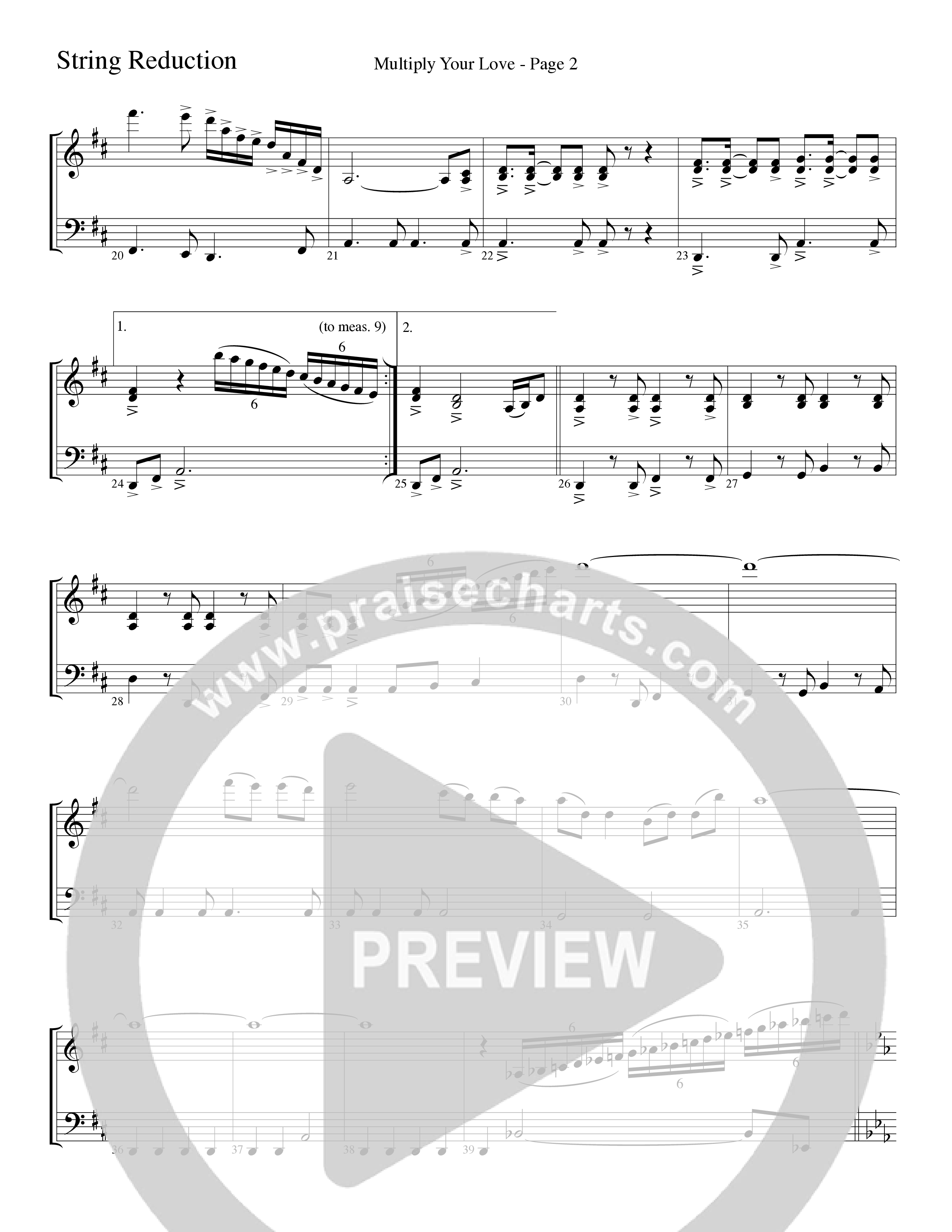 Multiply Your Love (Choral Anthem SATB) String Reduction (Word Music Choral / Arr. David Clydesdale)