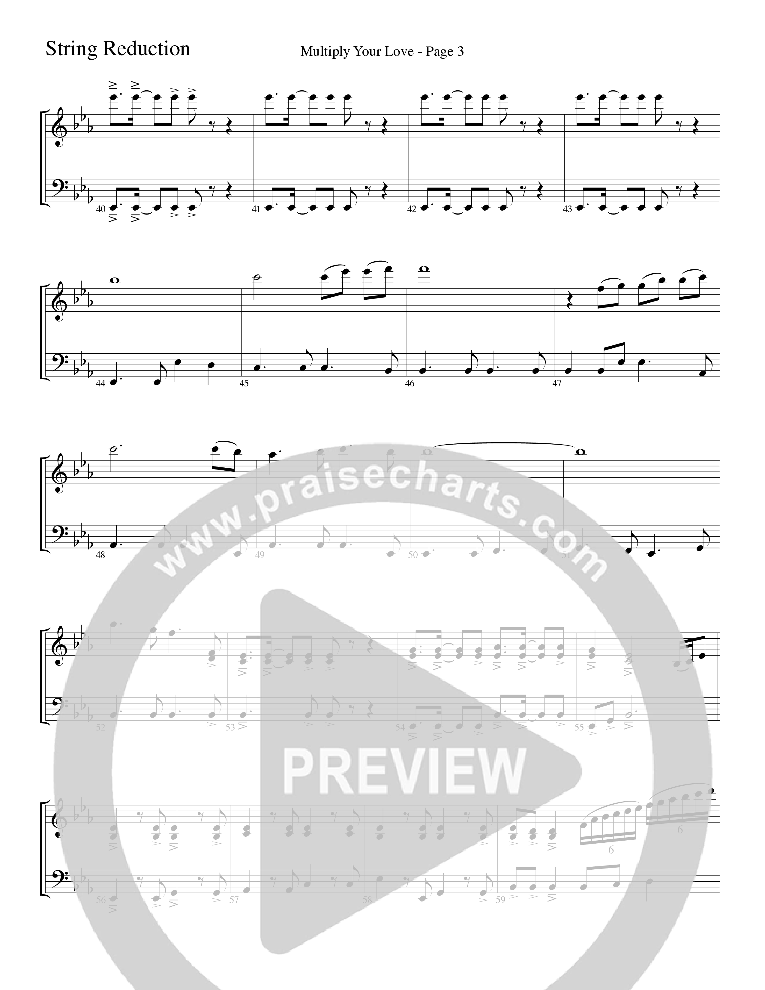 Multiply Your Love (Choral Anthem SATB) String Reduction (Word Music Choral / Arr. David Clydesdale)