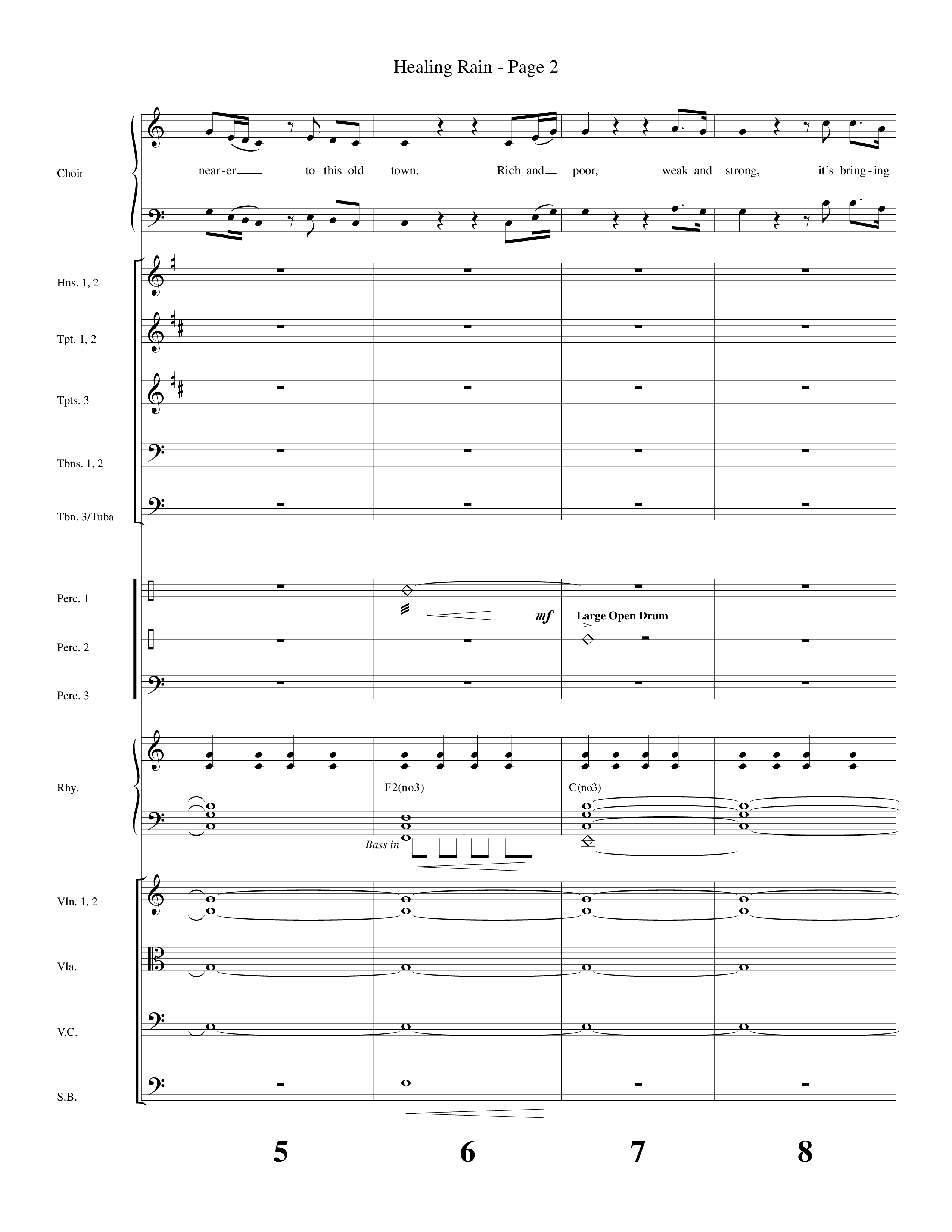 Healing Rain (Choral Anthem SATB) Orchestration (Word Music Choral / Arr. Robert Sterling)