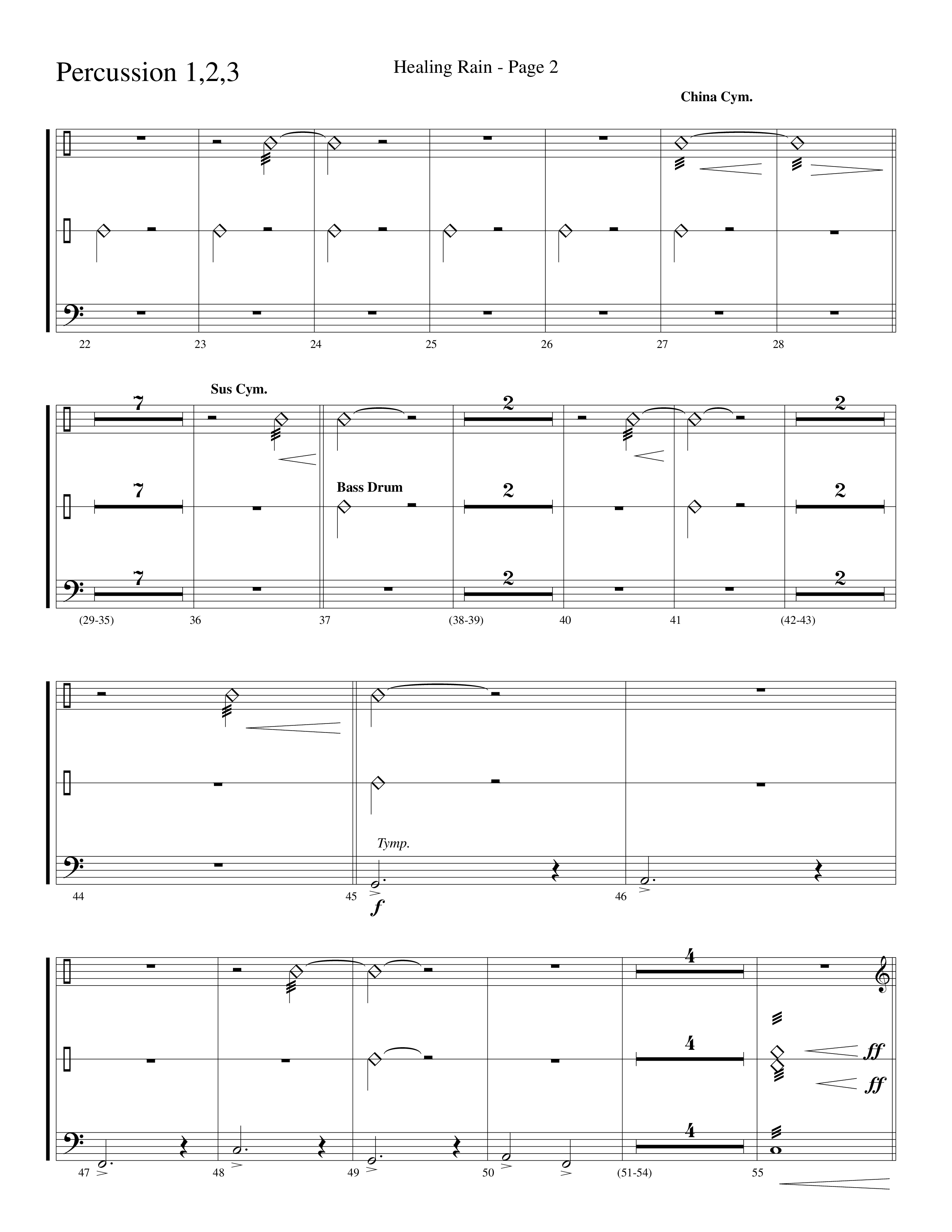 Healing Rain (Choral Anthem SATB) Percussion (Word Music Choral / Arr. Robert Sterling)