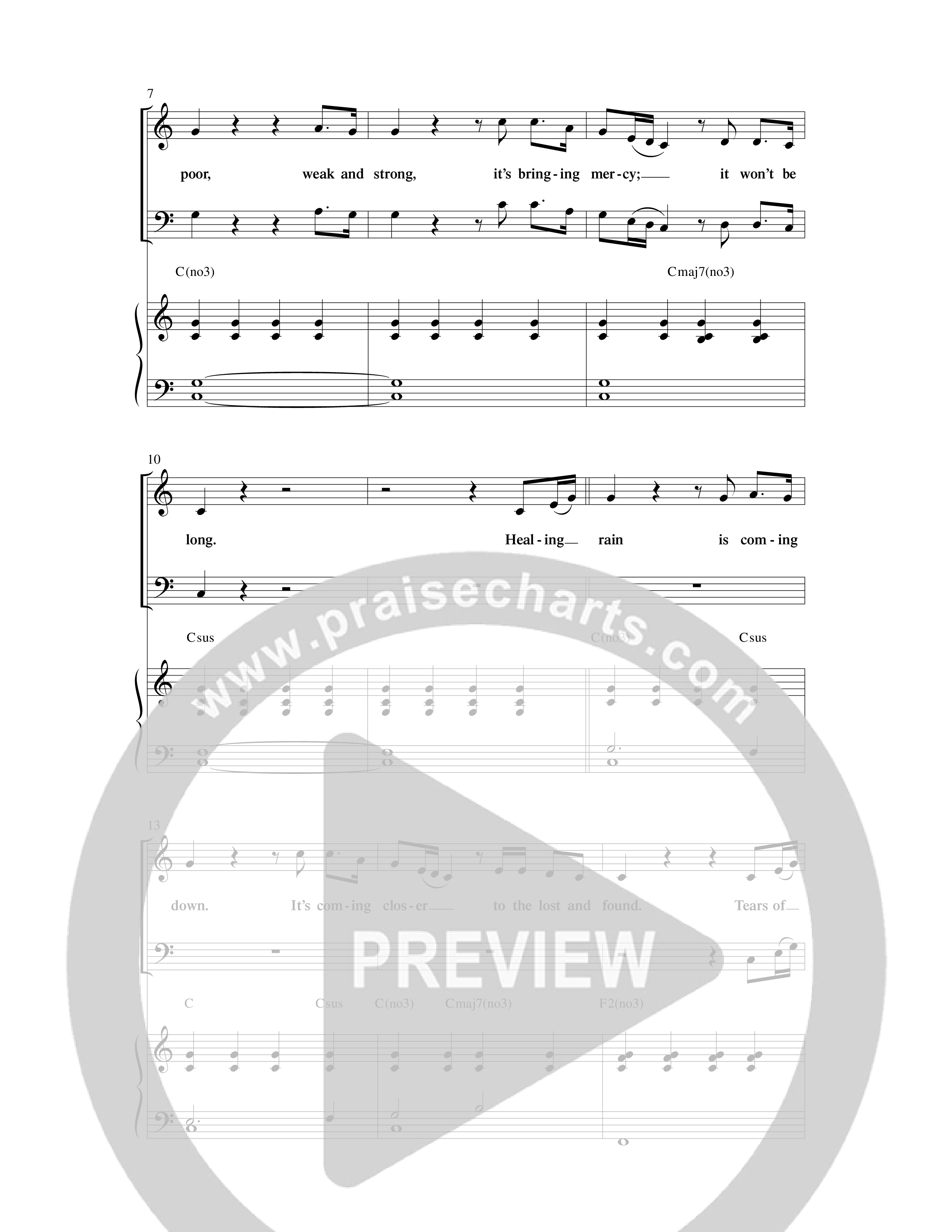 Healing Rain (Choral Anthem SATB) Anthem (SATB/Piano) (Word Music Choral / Arr. Robert Sterling)