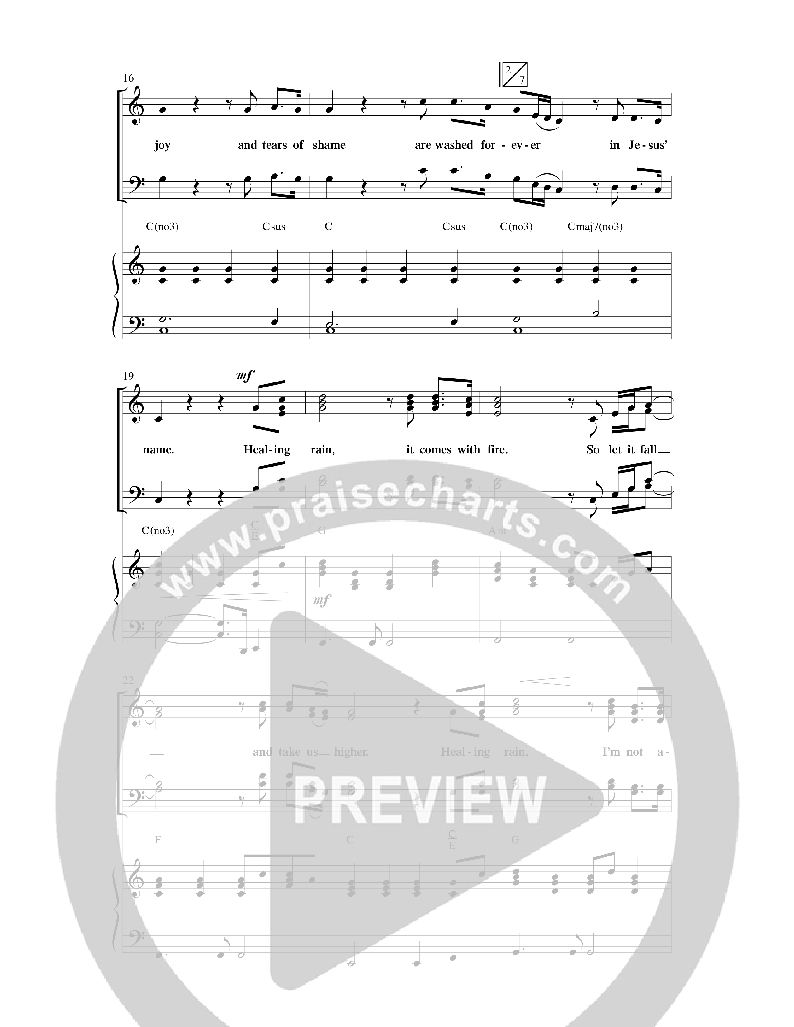 Healing Rain (Choral Anthem SATB) Anthem (SATB/Piano) (Word Music Choral / Arr. Robert Sterling)