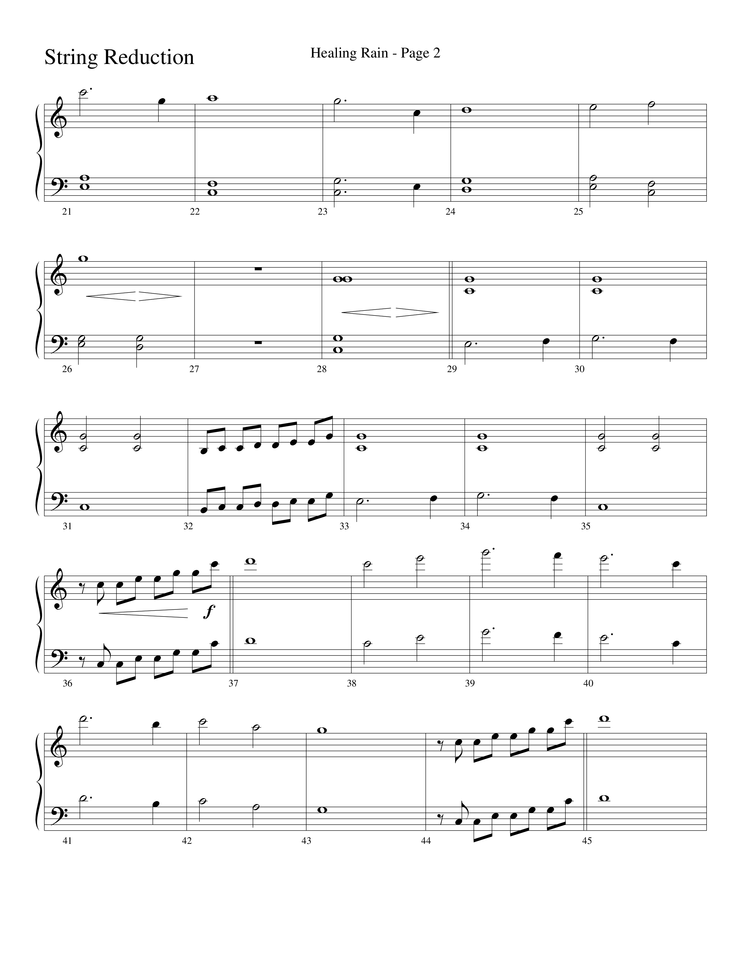 Healing Rain (Choral Anthem SATB) String Reduction (Word Music Choral / Arr. Robert Sterling)