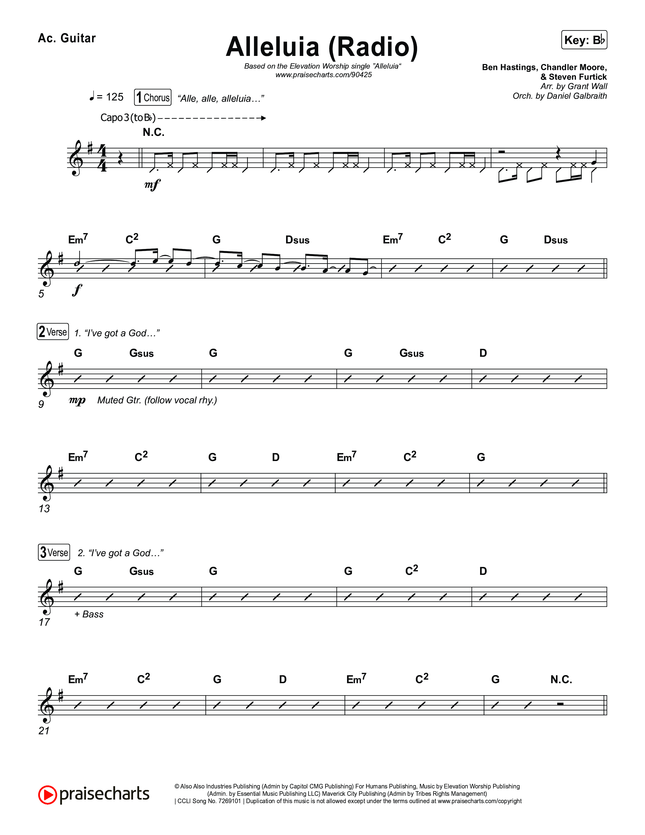 Alleluia (Radio) Acoustic Guitar (Elevation Worship)